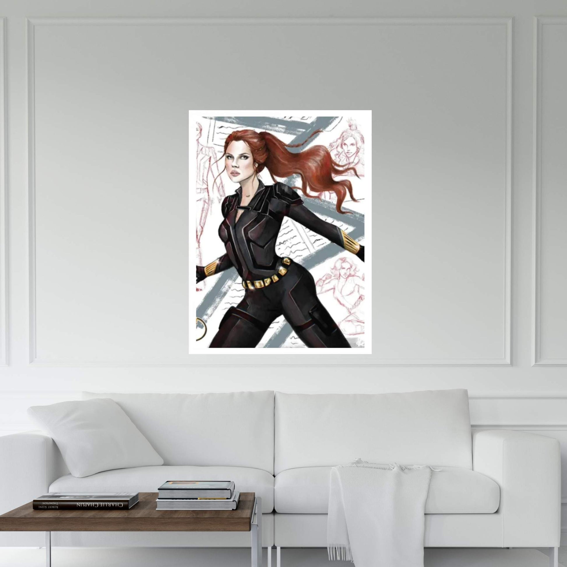 Black Widow Canvas Wall Art - Y Canvas