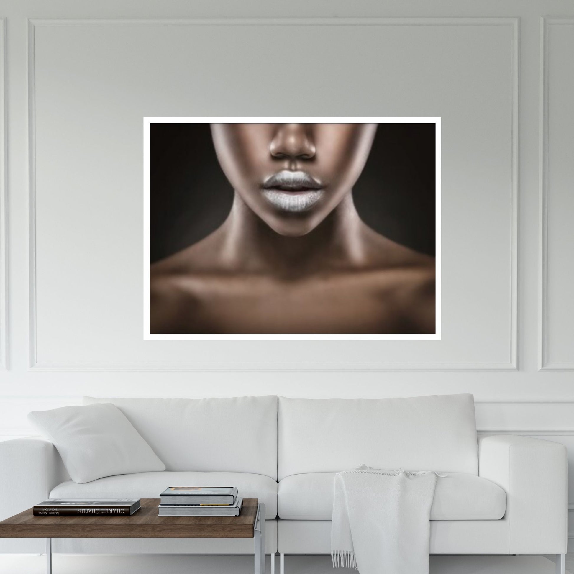 African Art Wall Decor, African Woman Makeup Wall Art, Abstract Canvas Art - Y Canvas