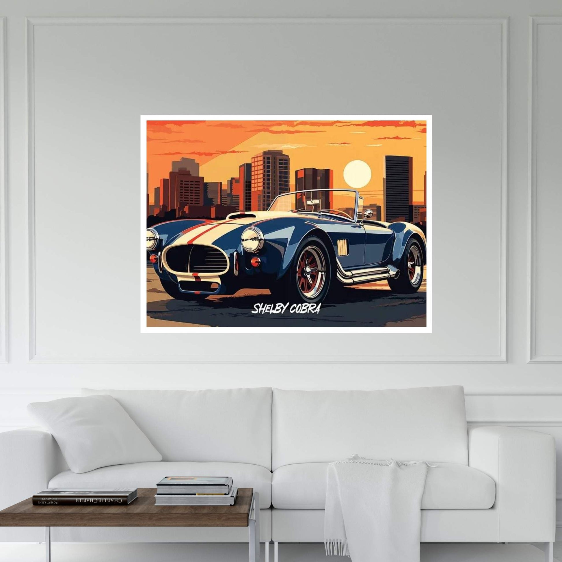 Shelby Cobra Comic Canvas Wall Art - Y Canvas