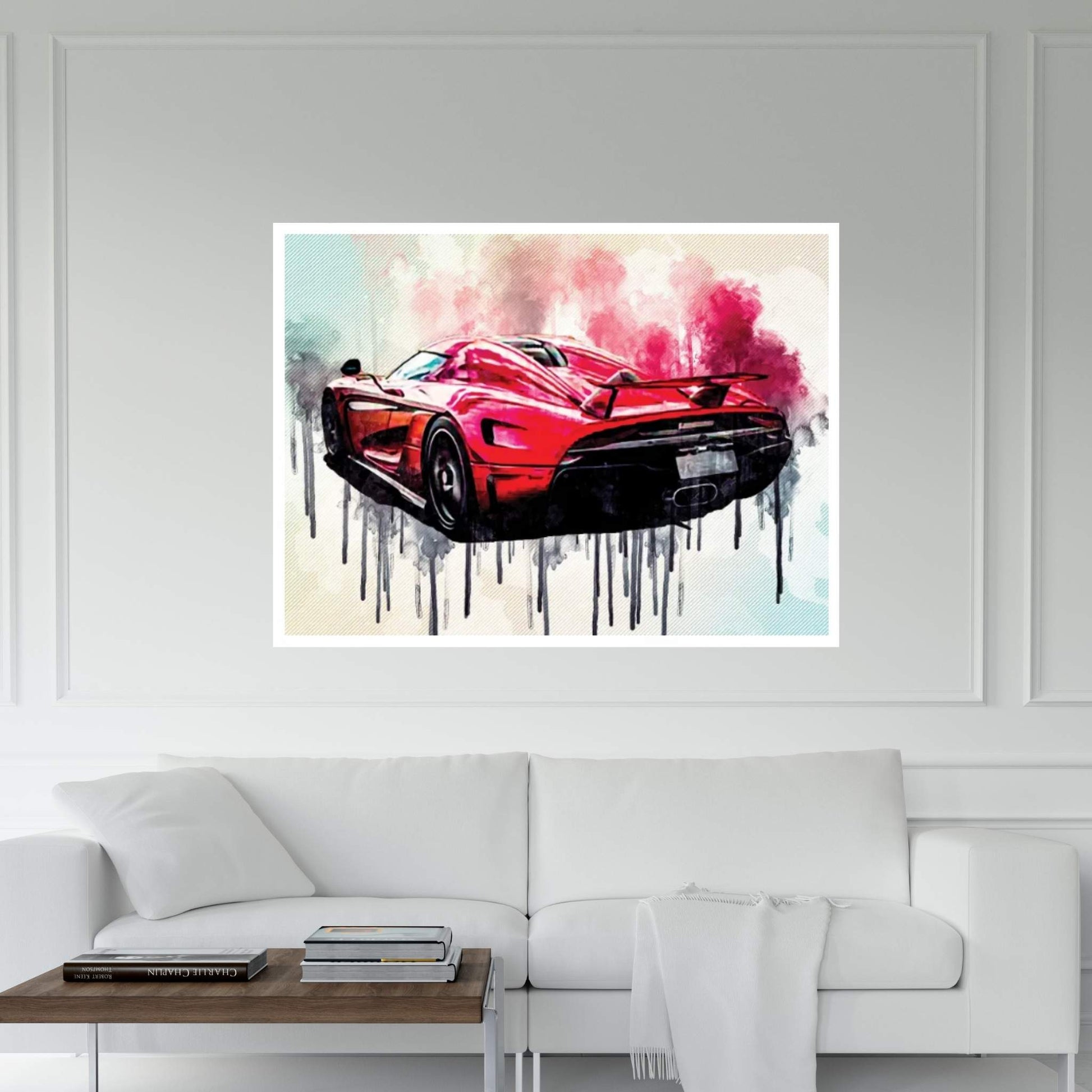 Koenigsegg Regera 2017 Hypercar Rear View Supercar Canvas Wall Art - Y Canvas