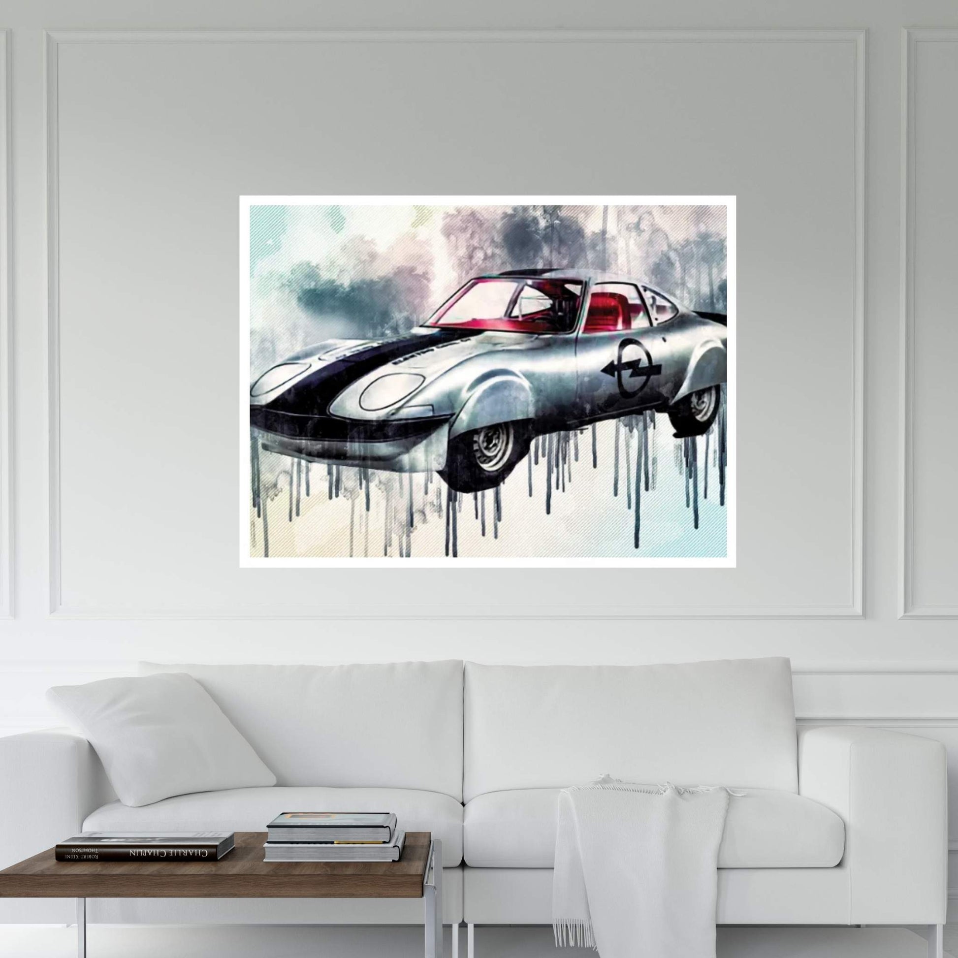 Opel Elektro Gt 1971 Retro Electric Car Sports Electric Car German Canvas Wall Art - Y Canvas