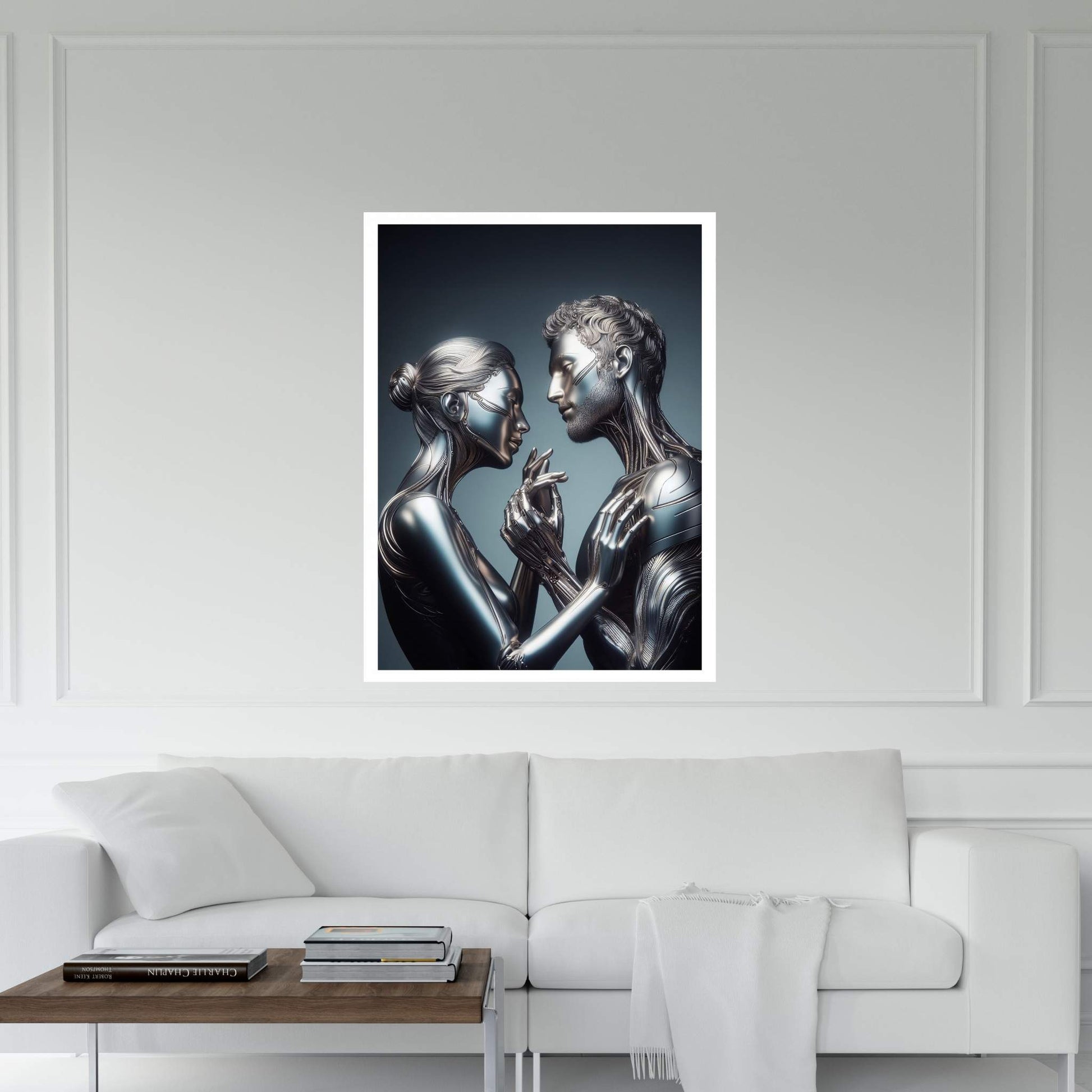 Metalic Love Couple Canvas Wall Art - Y Canvas