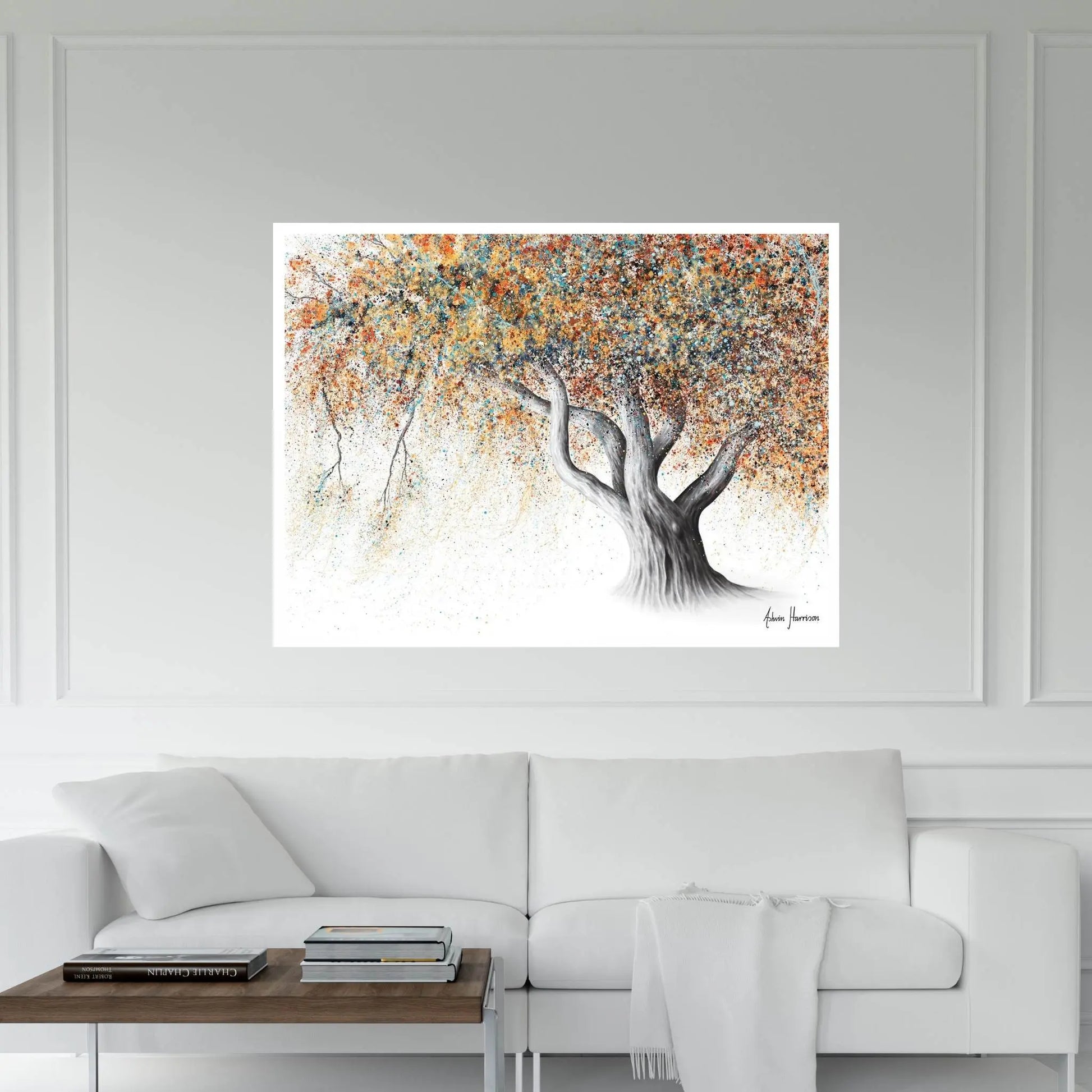 Rusty Autumn Tree Canvas Wall Art - Y Canvas