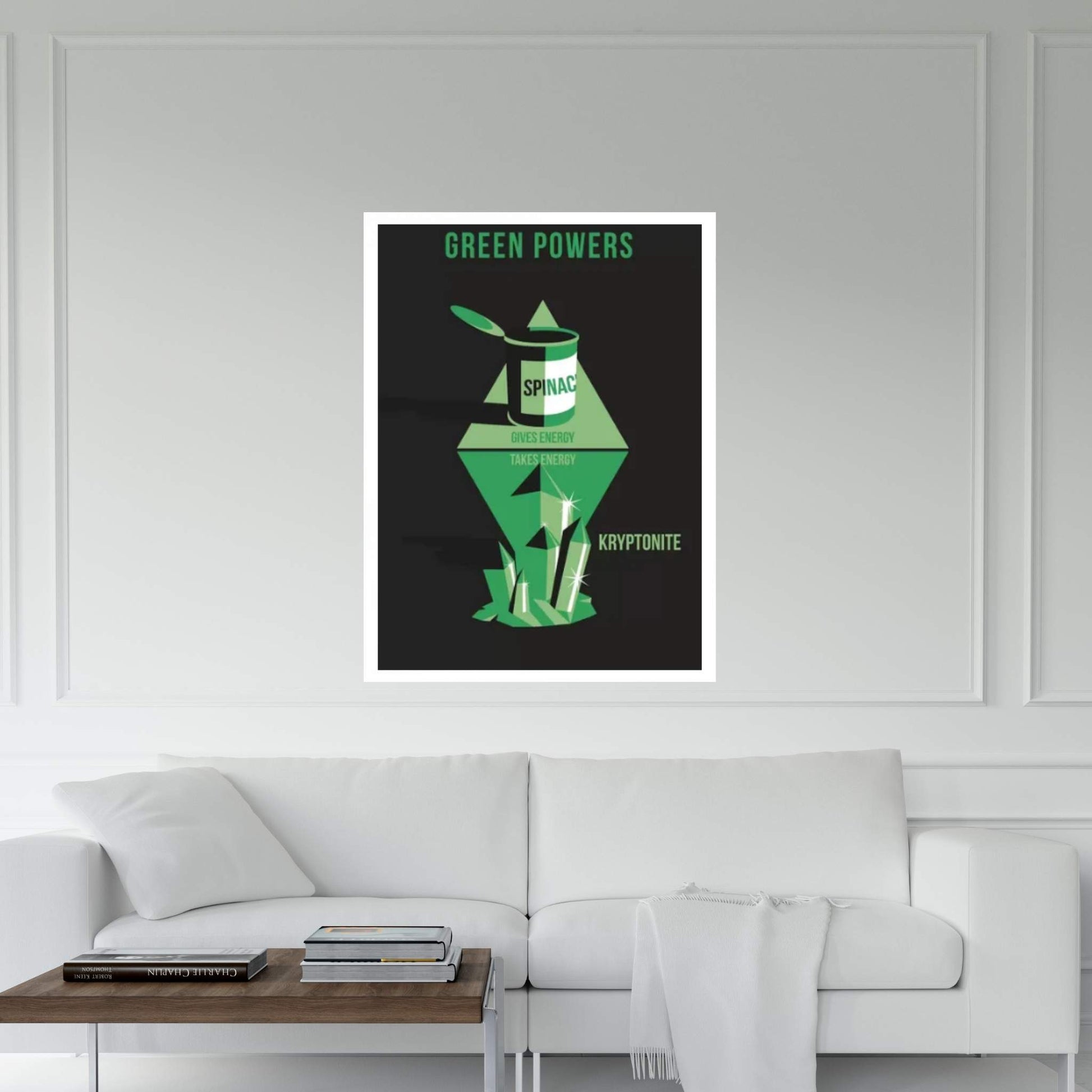 Green Powers Canvas Wall Art - Y Canvas