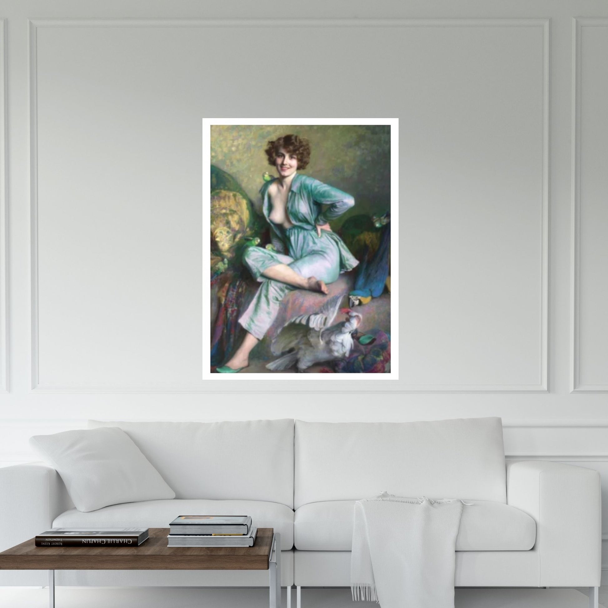 Émile Friant : The Familiar Birds Canvas Wall Art Print Poster - Y Canvas