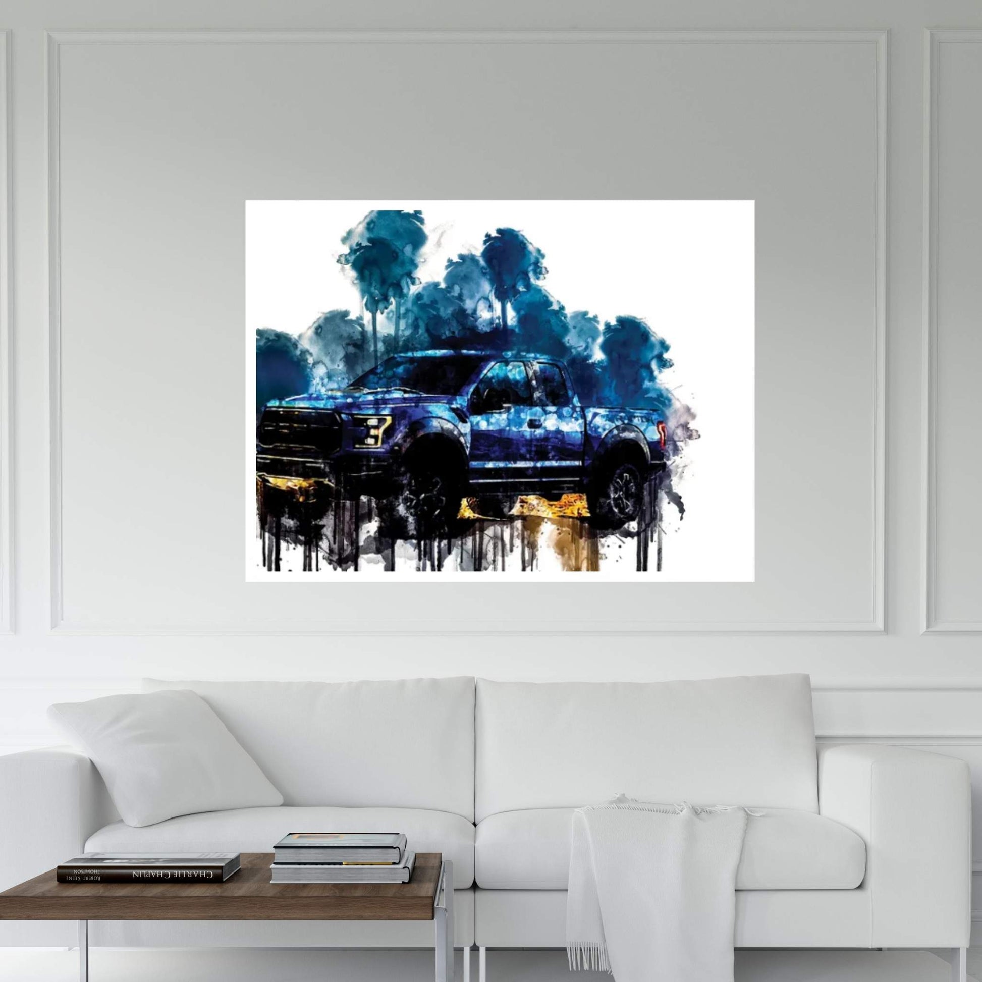 Car 2017 Ford F 150 SVT Raptor Canvas Wall Art - Y Canvas