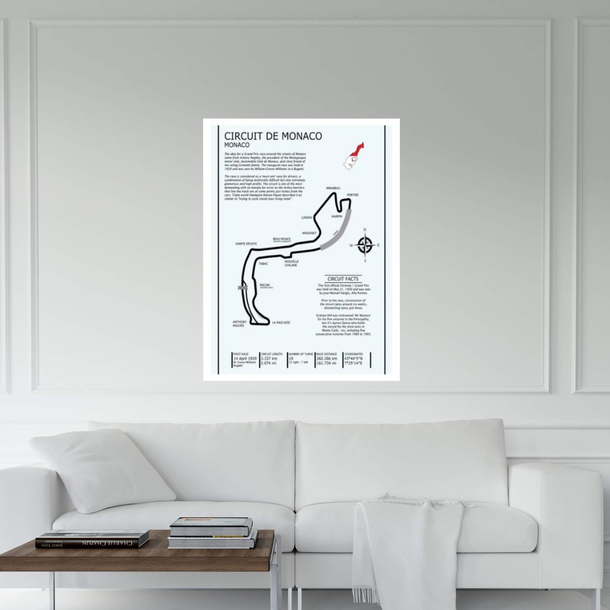 Monaco Circuit Canvas Wall Art - Y Canvas