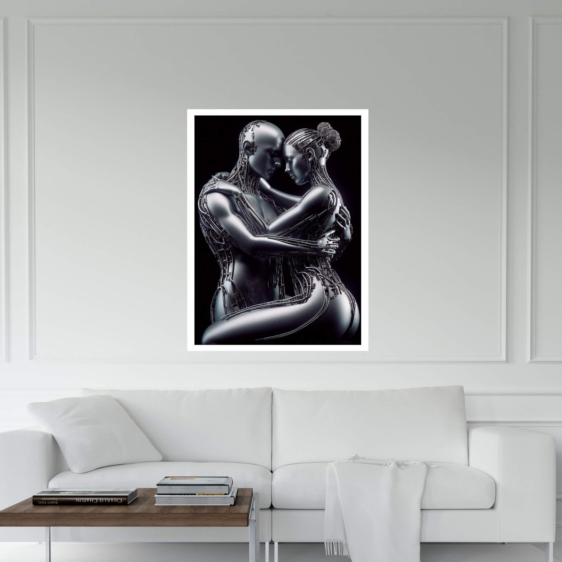 Metalic Love Couple Canvas Wall Art - Y Canvas