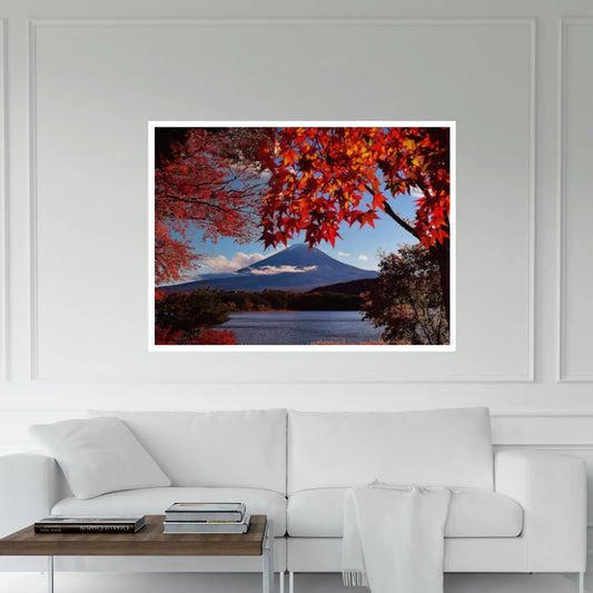 Fuji Kawaguchiko Autumn Leaves Canvas Wall Art Printing Wall Art print Canvas Wall Art Poster - Y Canvas