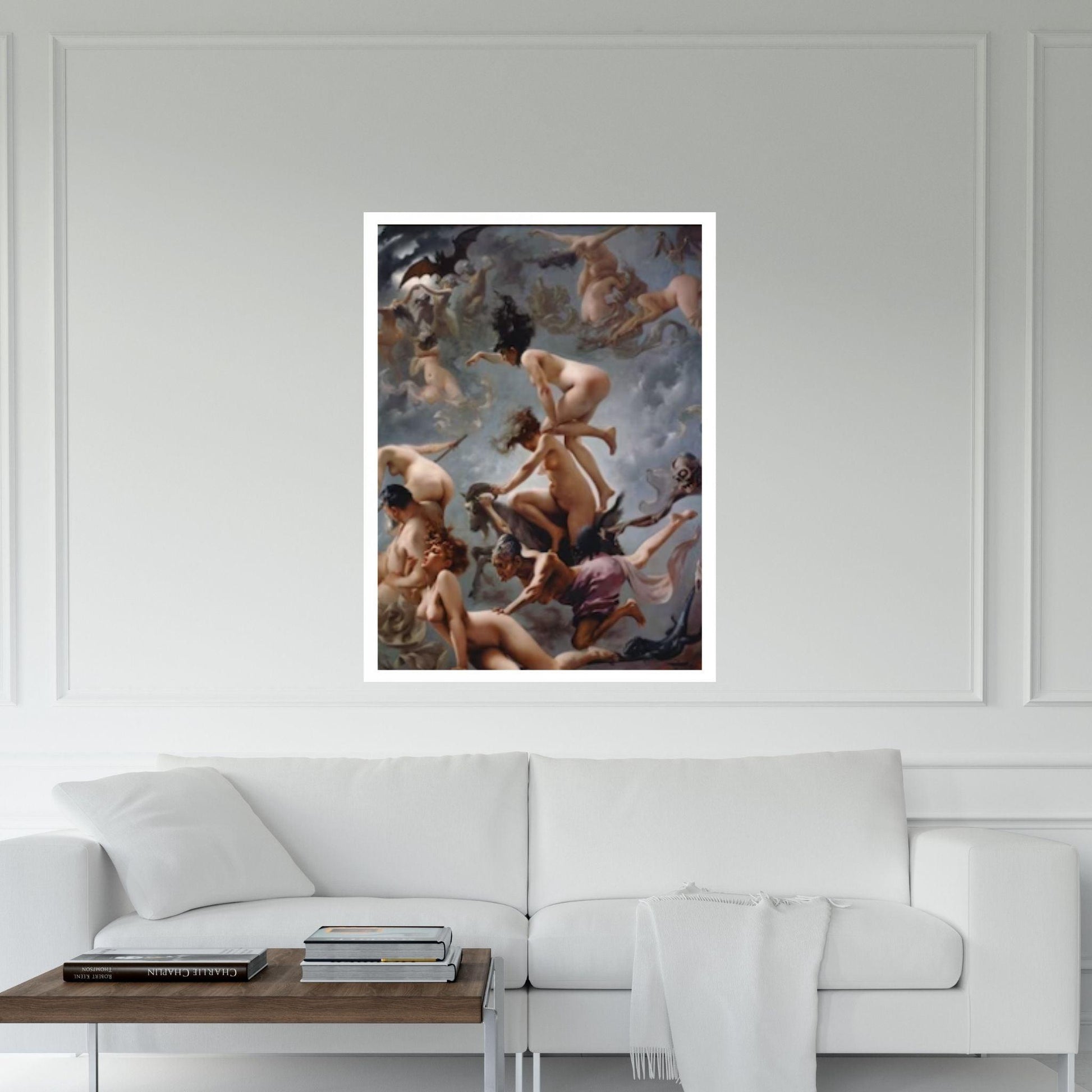 Large Witches Going to Their Sabbath Canvas Wall Art, Luis Ricardo Falero Print on Canvas - Y Canvas