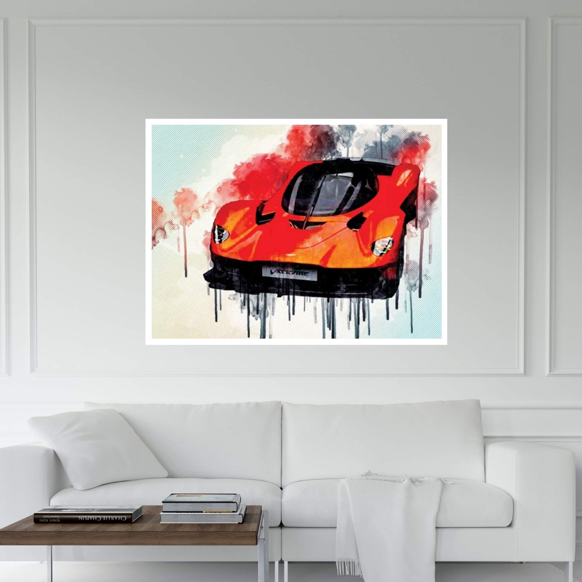 Aston Martin Valkyrie 2019 Exterior Orange Hypercar Canvas Wall Art - Y Canvas