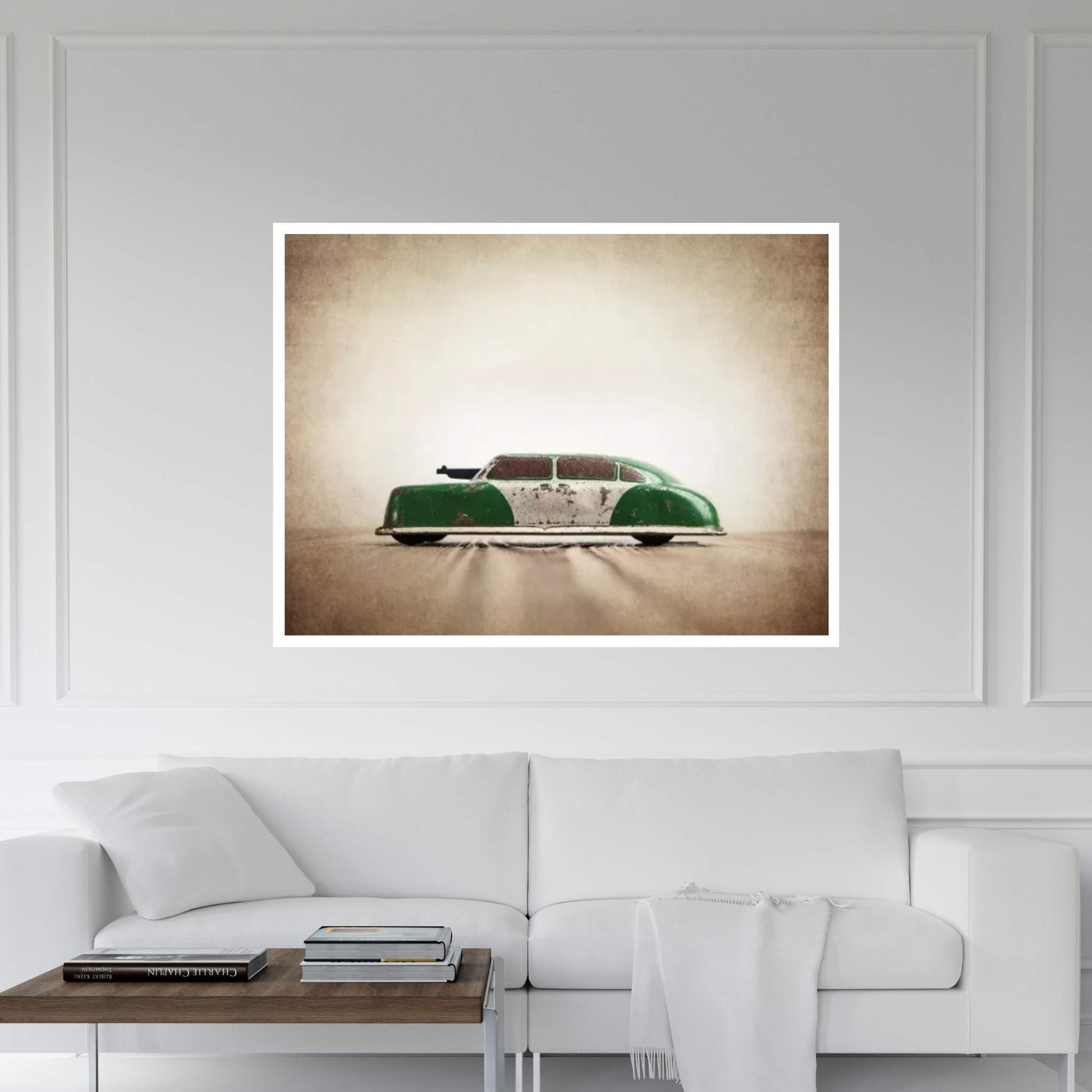 ARGO Green And White Canvas Wall Art - Y Canvas