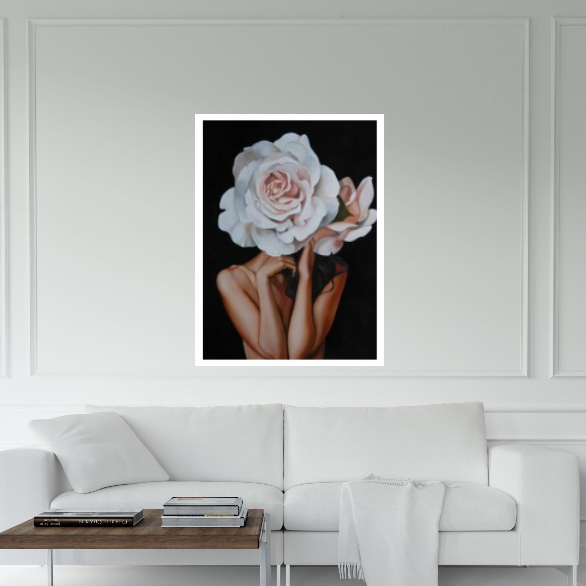 Floral Female Head Canvas Art, Heavenly Perfection Canvas, Roses and Woman, Woman Floral Art - Y Canvas