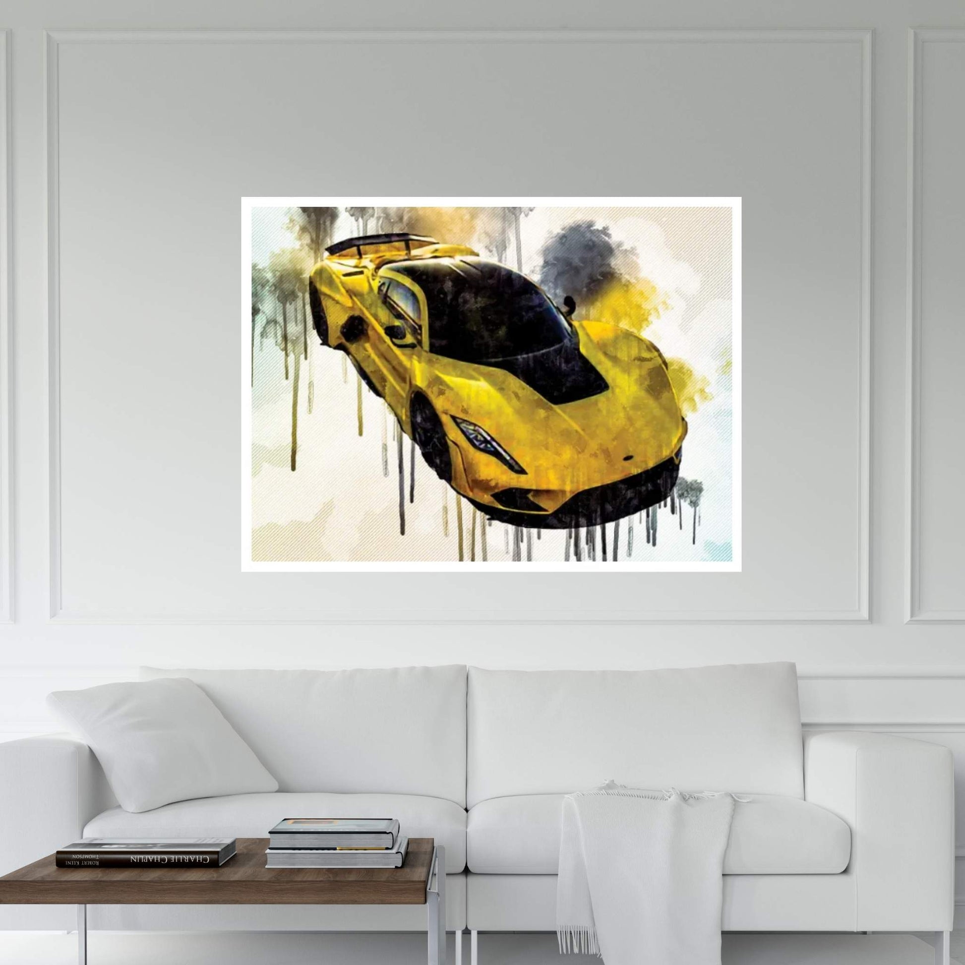 Hennessey Venom F5 2019 Sports Hypercar New Sports Cars Yellow Venom Canvas Wall Art - Y Canvas