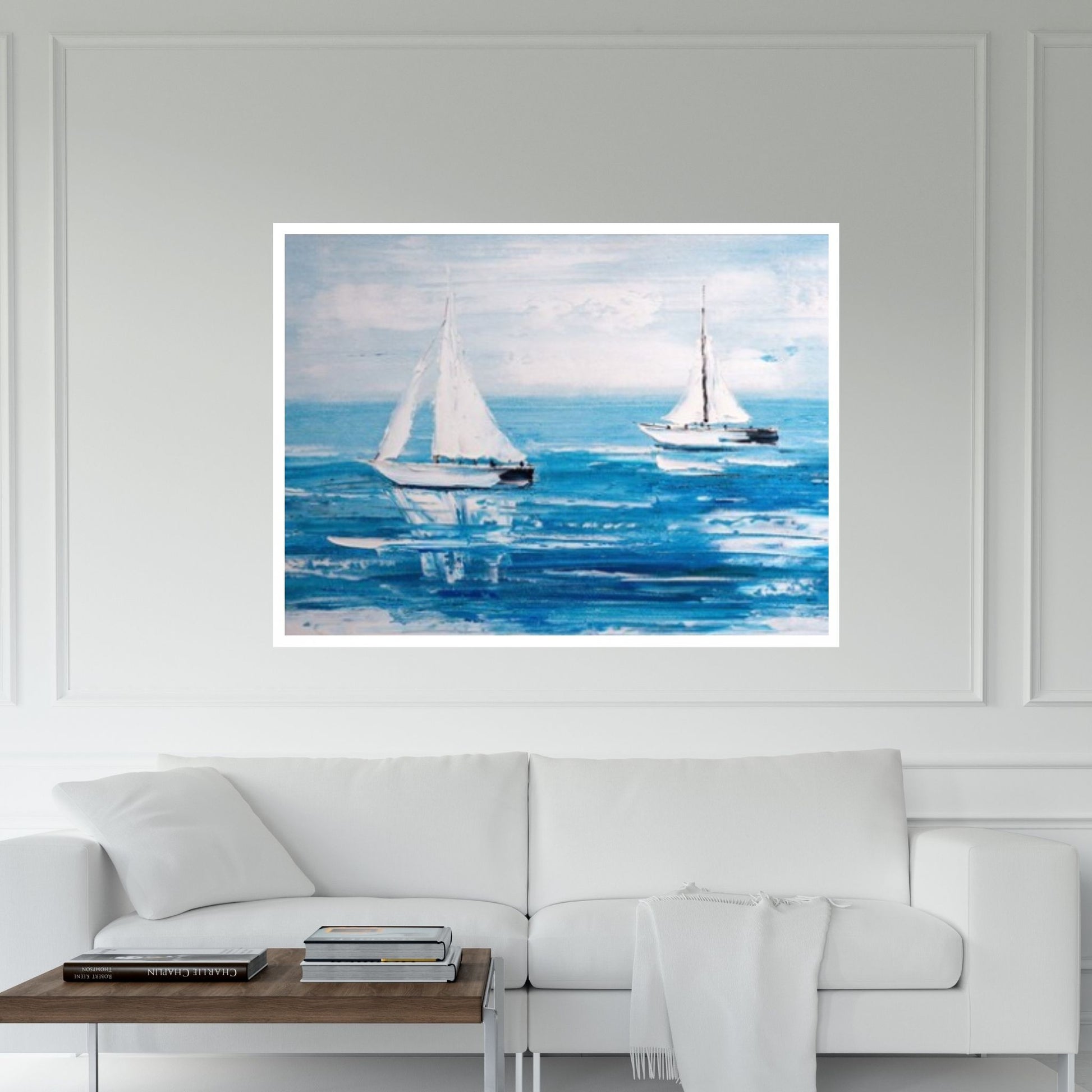 Seascape Wall Art Decor, Ship Ocean Painting, Ship Oil Painting - Y Canvas