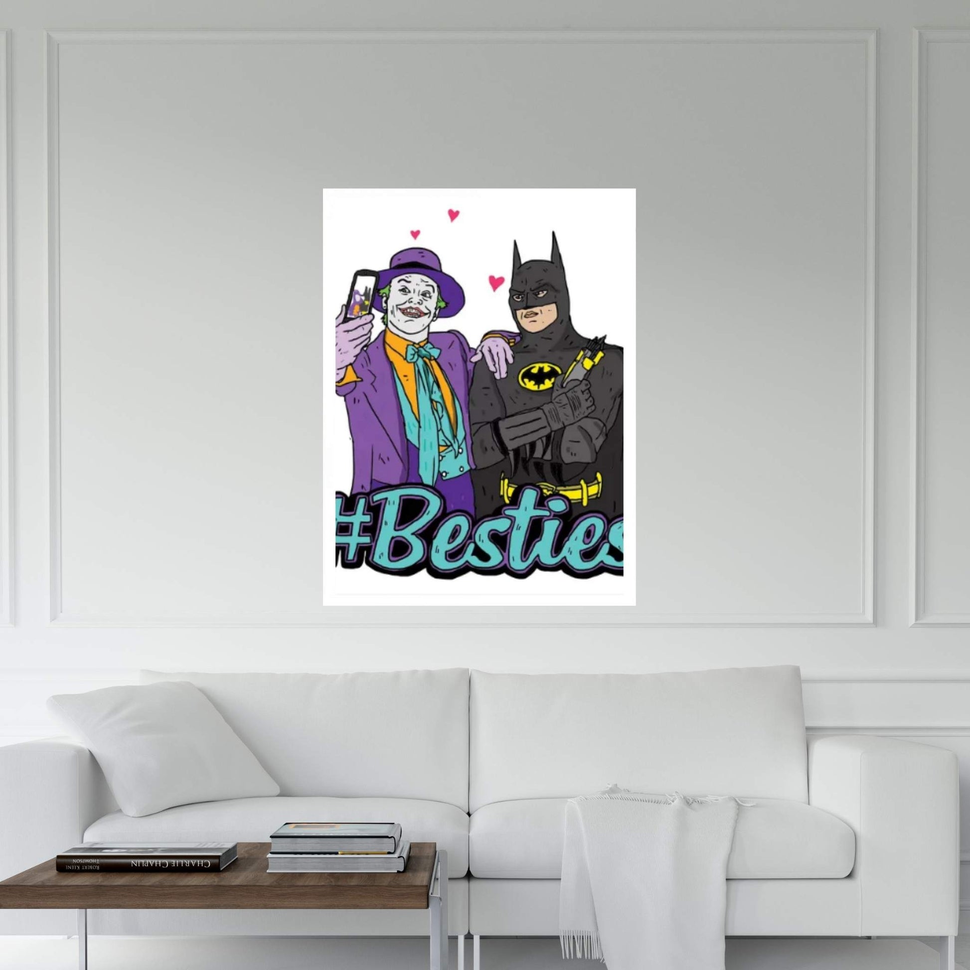 Joker & Batman Besties Canvas Wall Art - Y Canvas