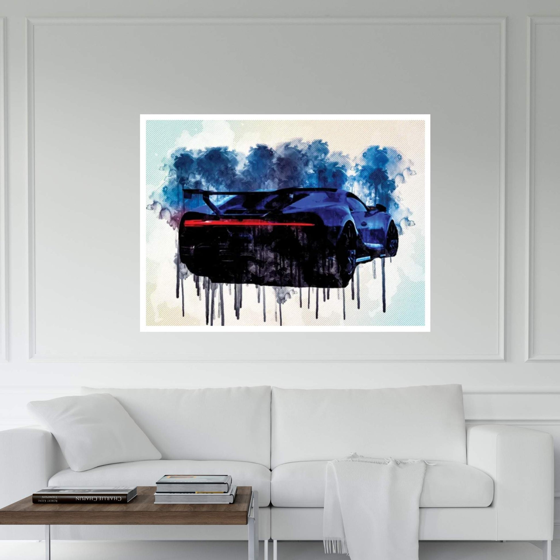 2021 Bugatti Chiron Pur Sport Ear View Exterior Hypercar Canvas Wall Art - Y Canvas