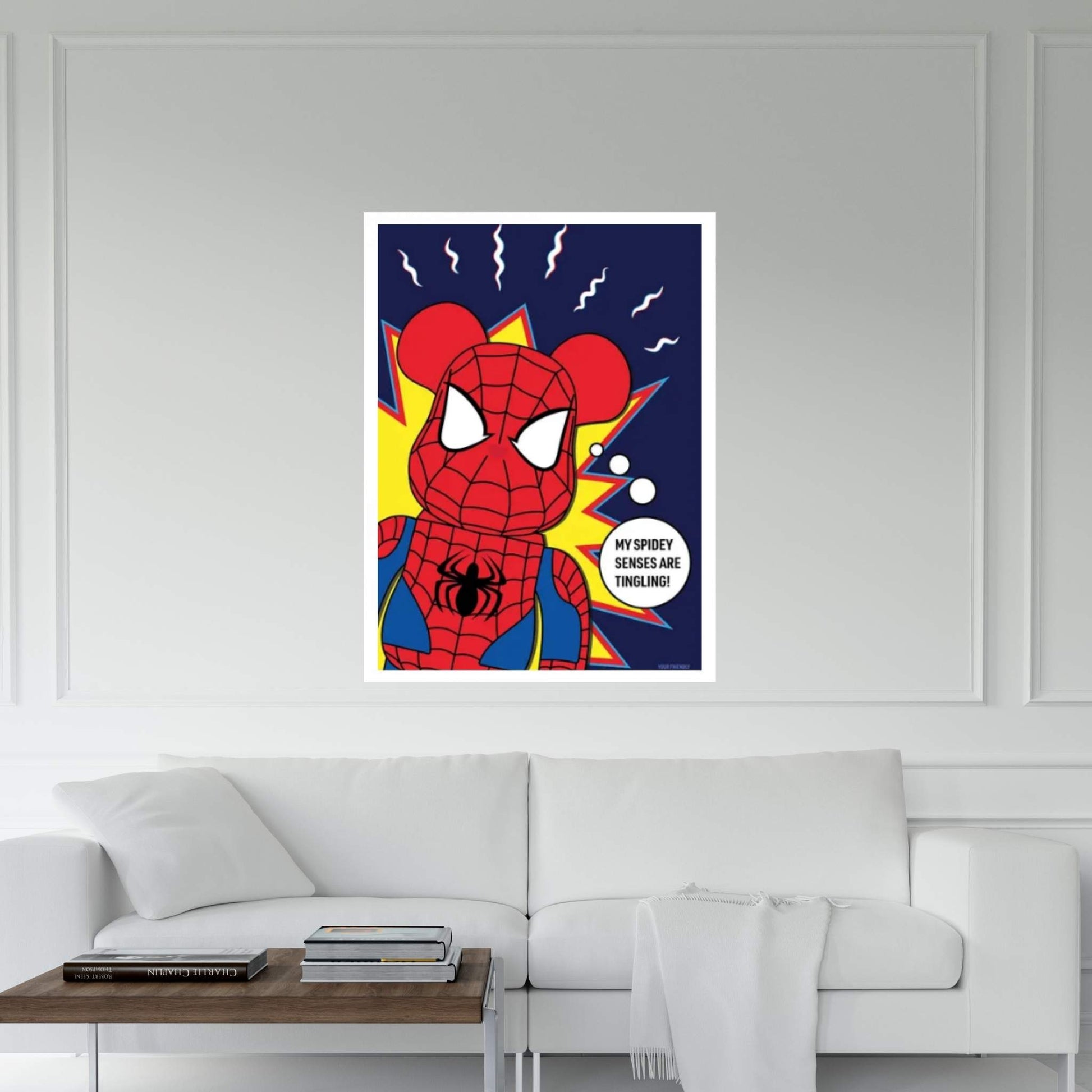 Spider-Man Bearbrick Canvas Wall Art - Y Canvas