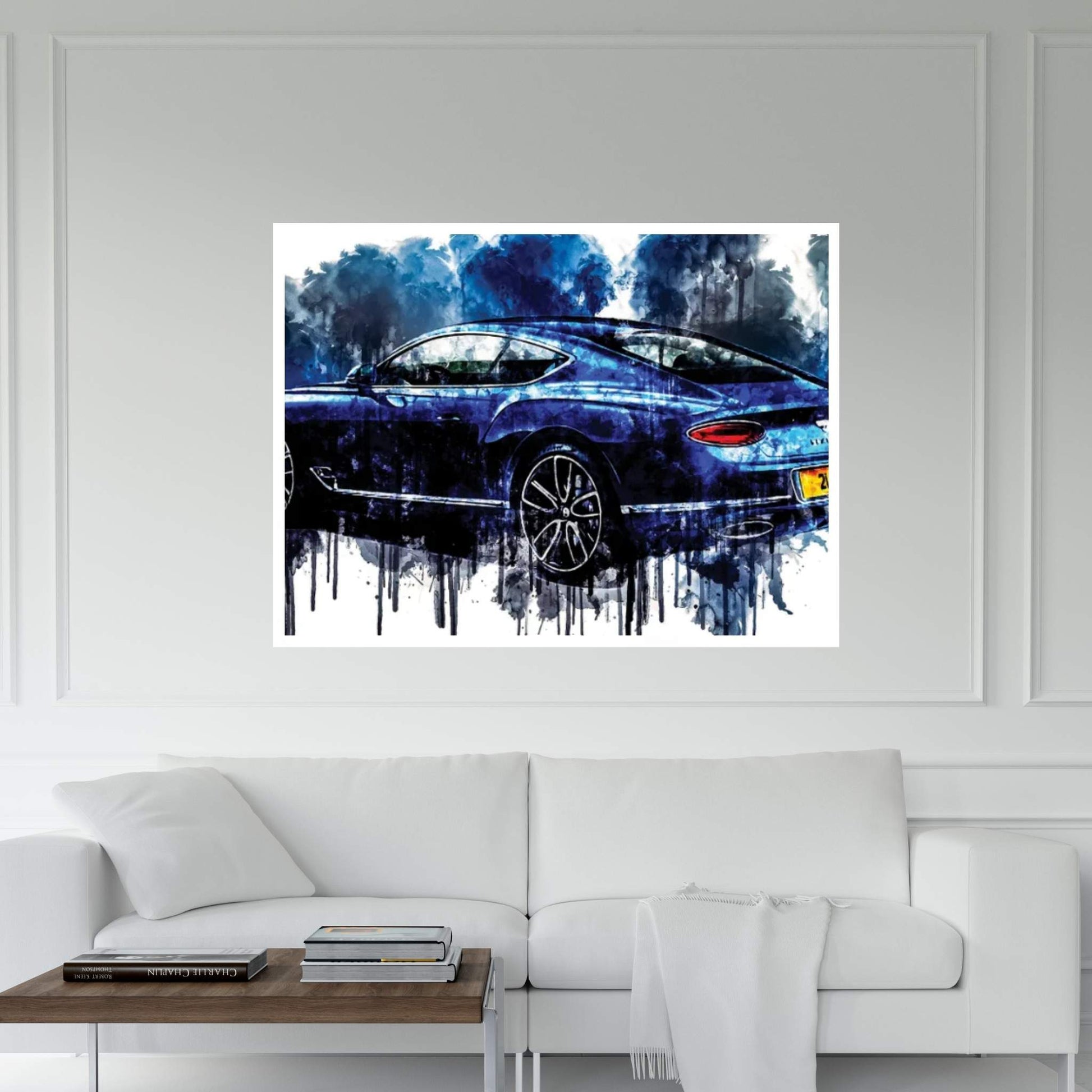 Car 2017 Bentley Continental GT Rear Canvas Wall Art - Y Canvas