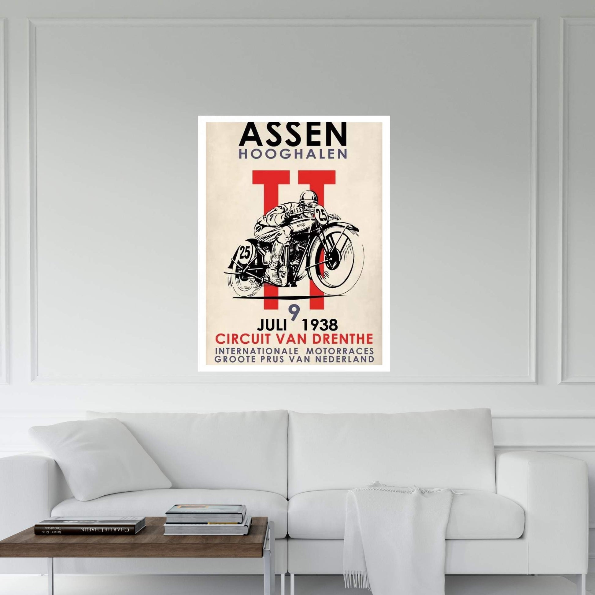 Assen TT Motorcycle Races 1938 Canvas Wall Art - Y Canvas