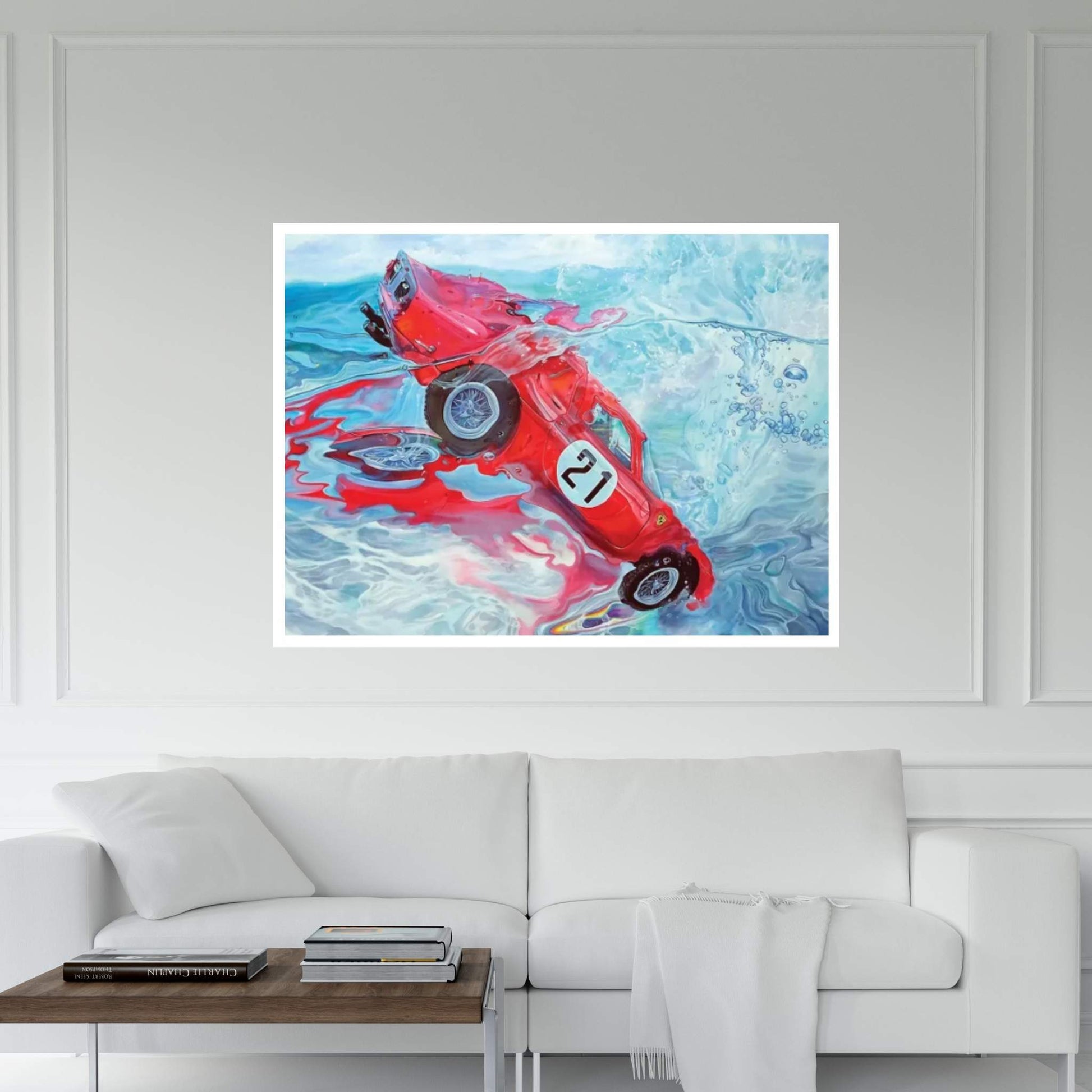 Ferrari No. 21 Canvas Wall Art - Y Canvas