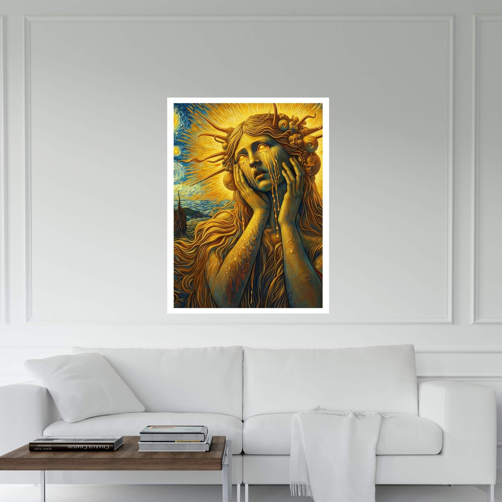 The Golden Tears Gustav Klimt Modern Abstract Reproduction Canvas Wall Art - Y Canvas