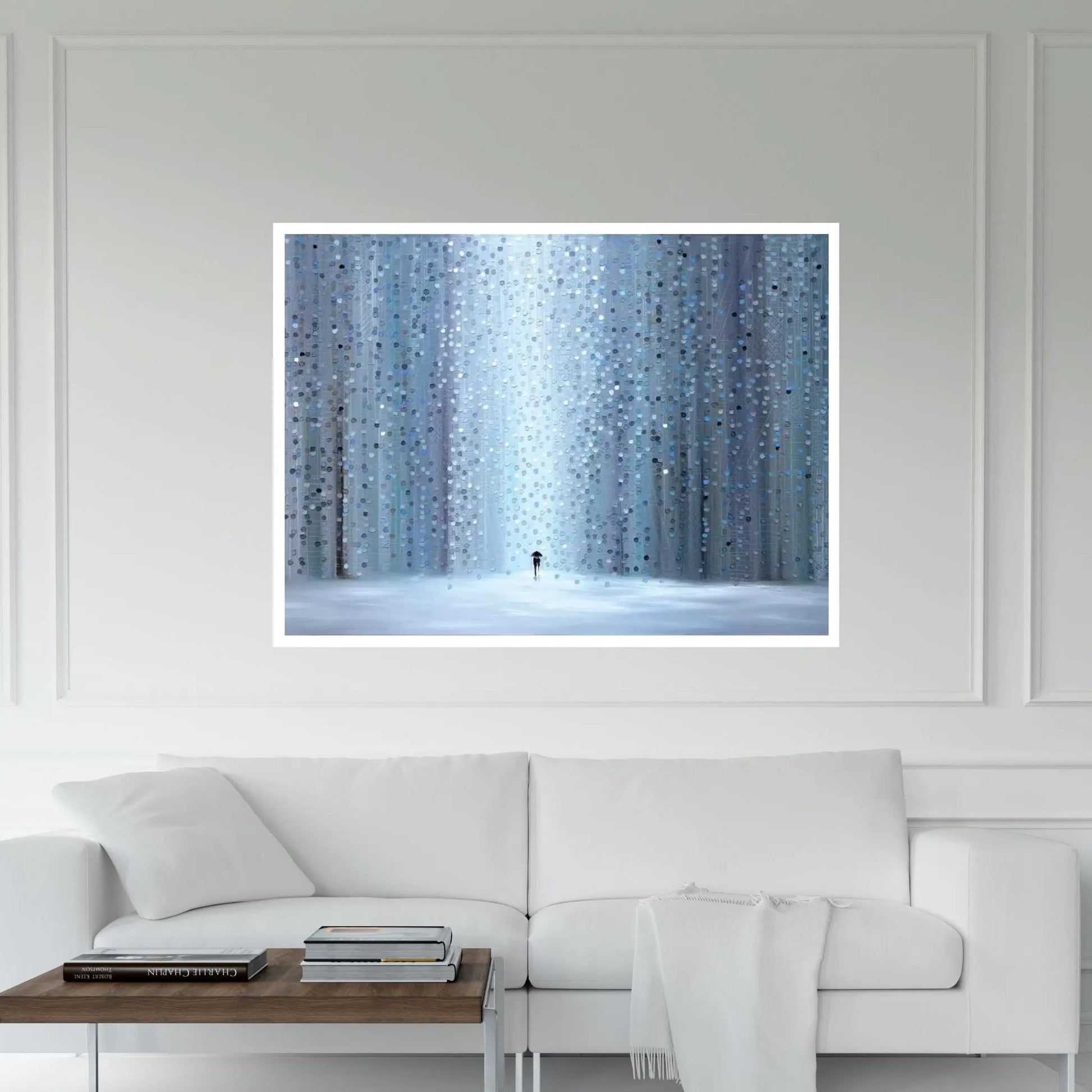 Rainy Stroll Canvas Wall Art - Y Canvas