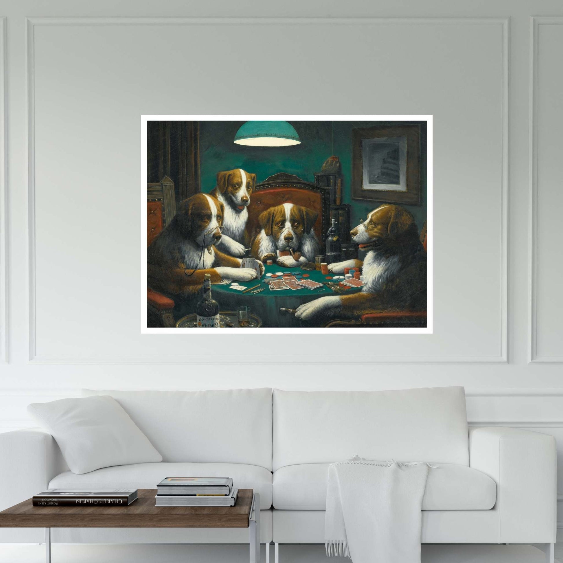 Dogs Playing Poker Canvas Wall Art - Y Canvas