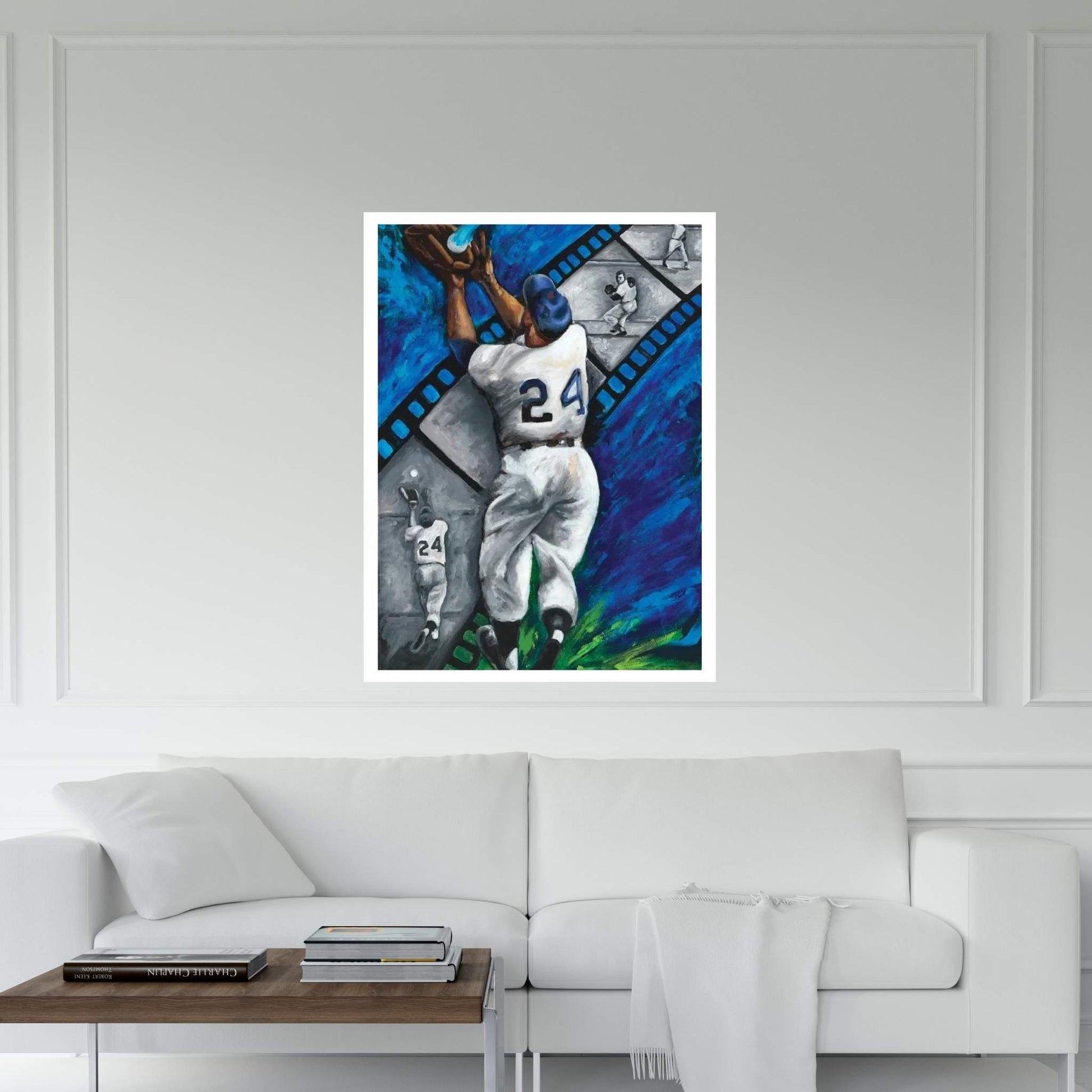 The Catch (Willie Mays) Canvas Wall Art - Y Canvas