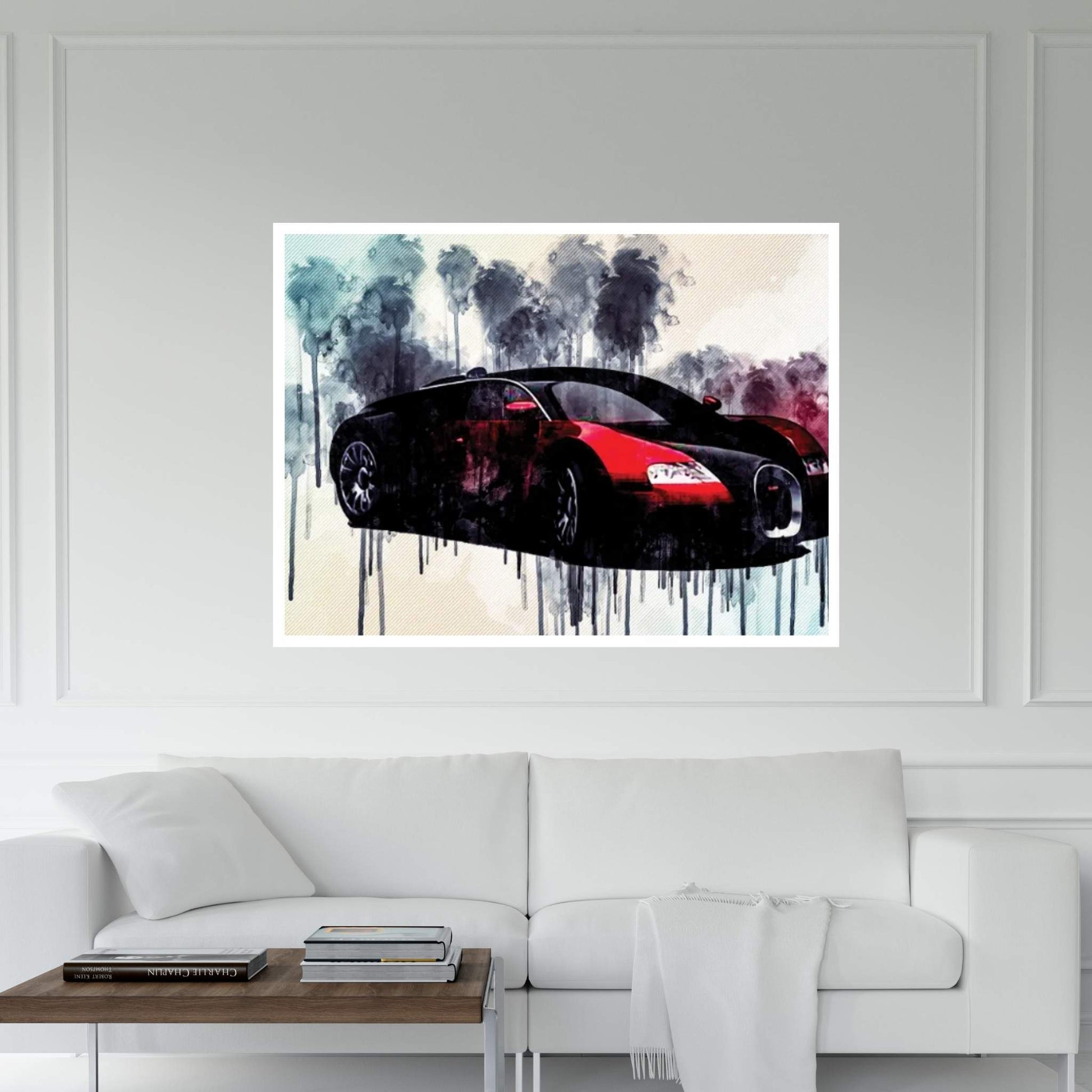 Bugatti Veyron Model Hypercar Sports Car Canvas Wall Art - Y Canvas