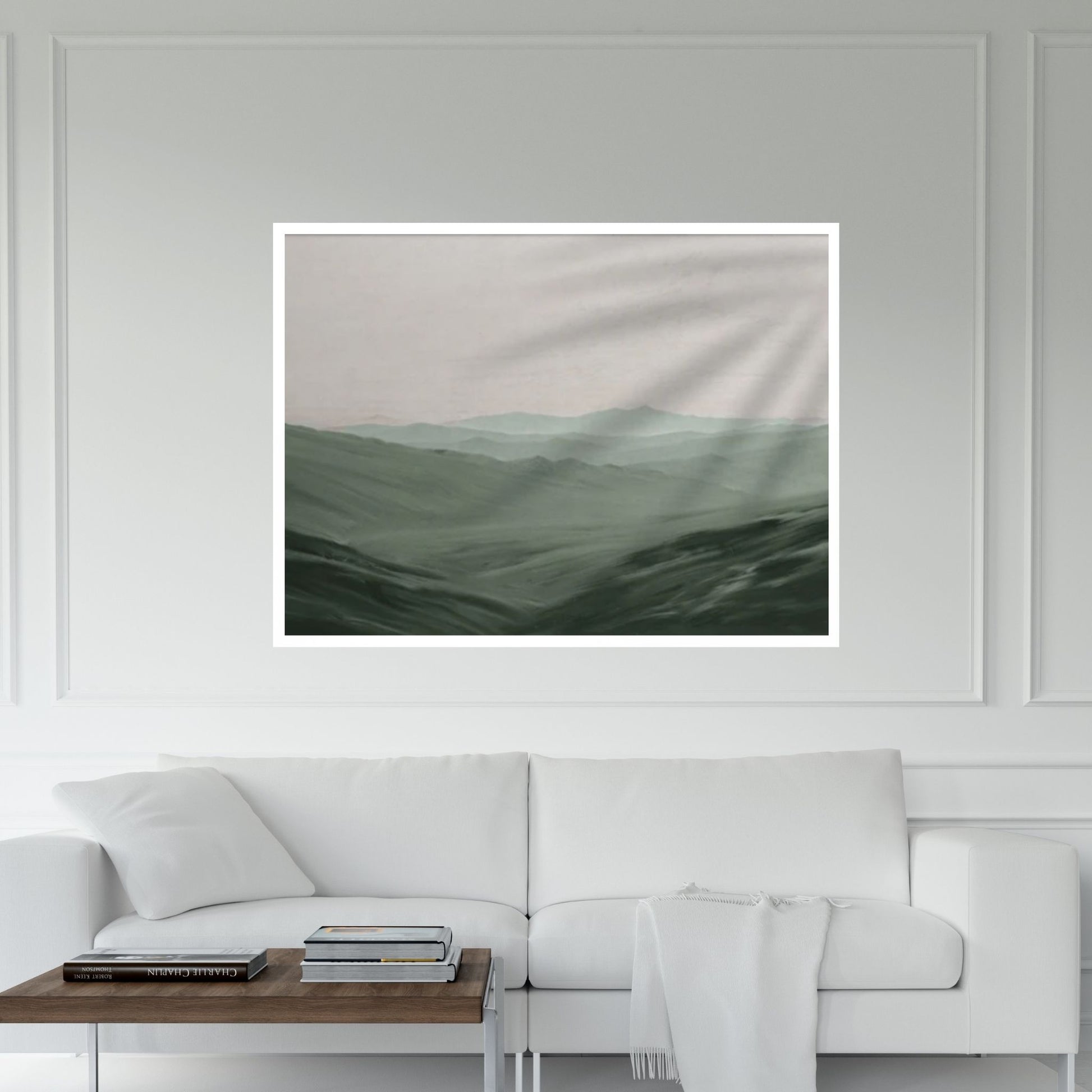 Landscape Canvas Wall Art, Nature Framed Large Gallery Art, Minimalist Decor Ready to Hang - Y Canvas