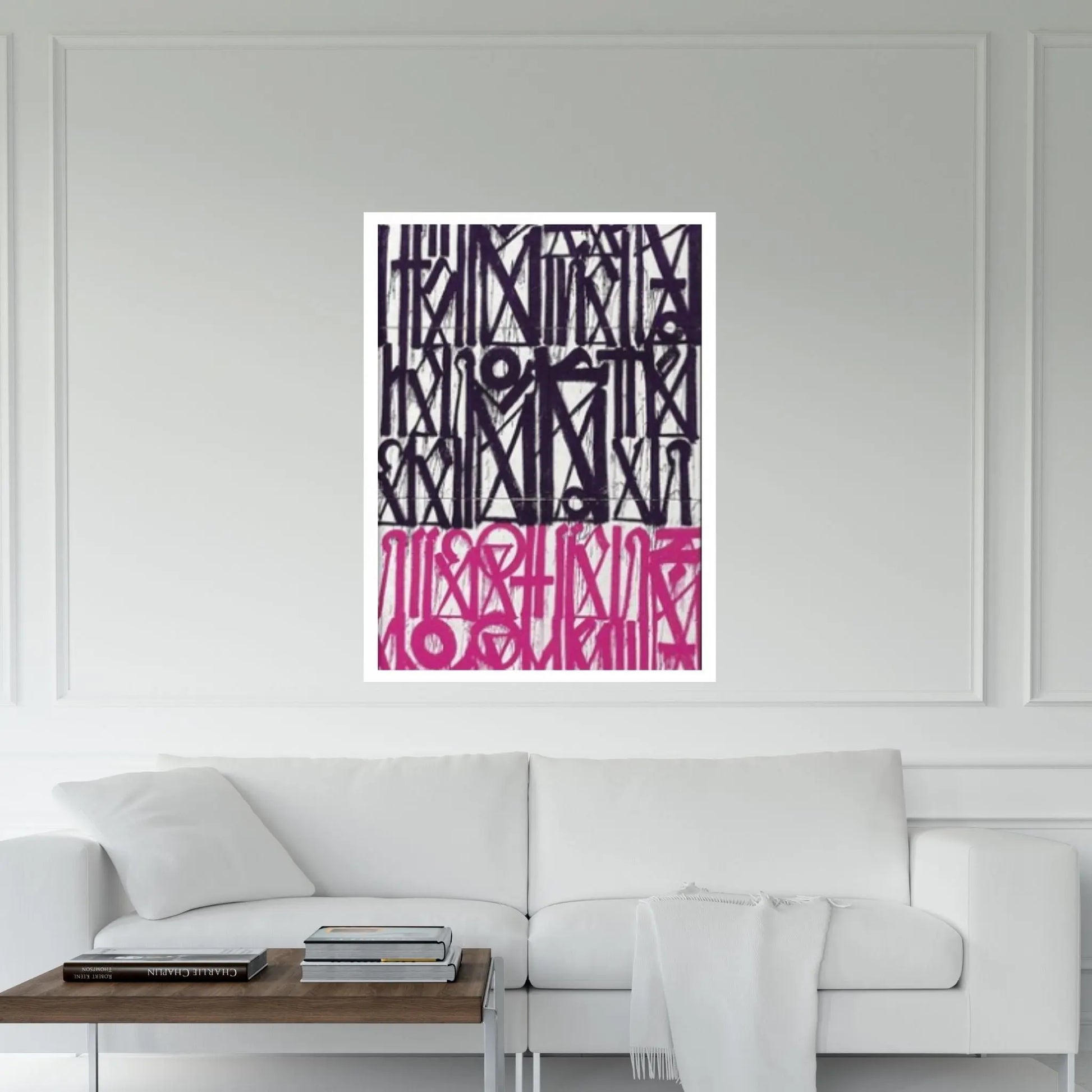 Abstract Retna Wall Art Graffiti American Black & White Reproduction Painting Wall Art - Y Canvas