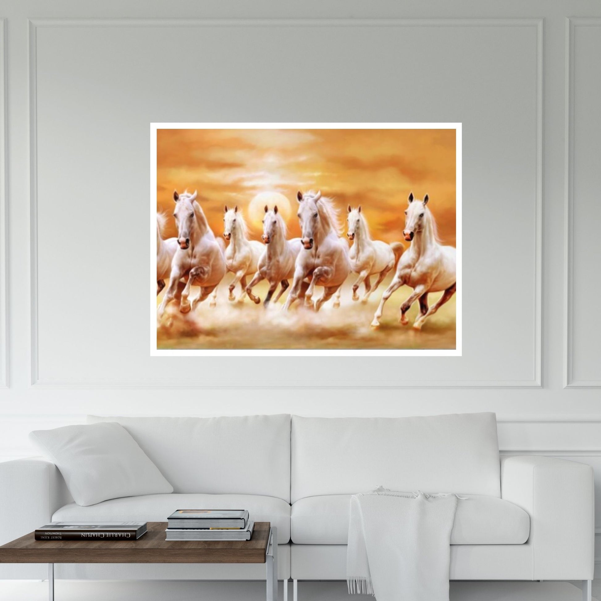 Large Running Horses Canvas Wall Art Print - Y Canvas