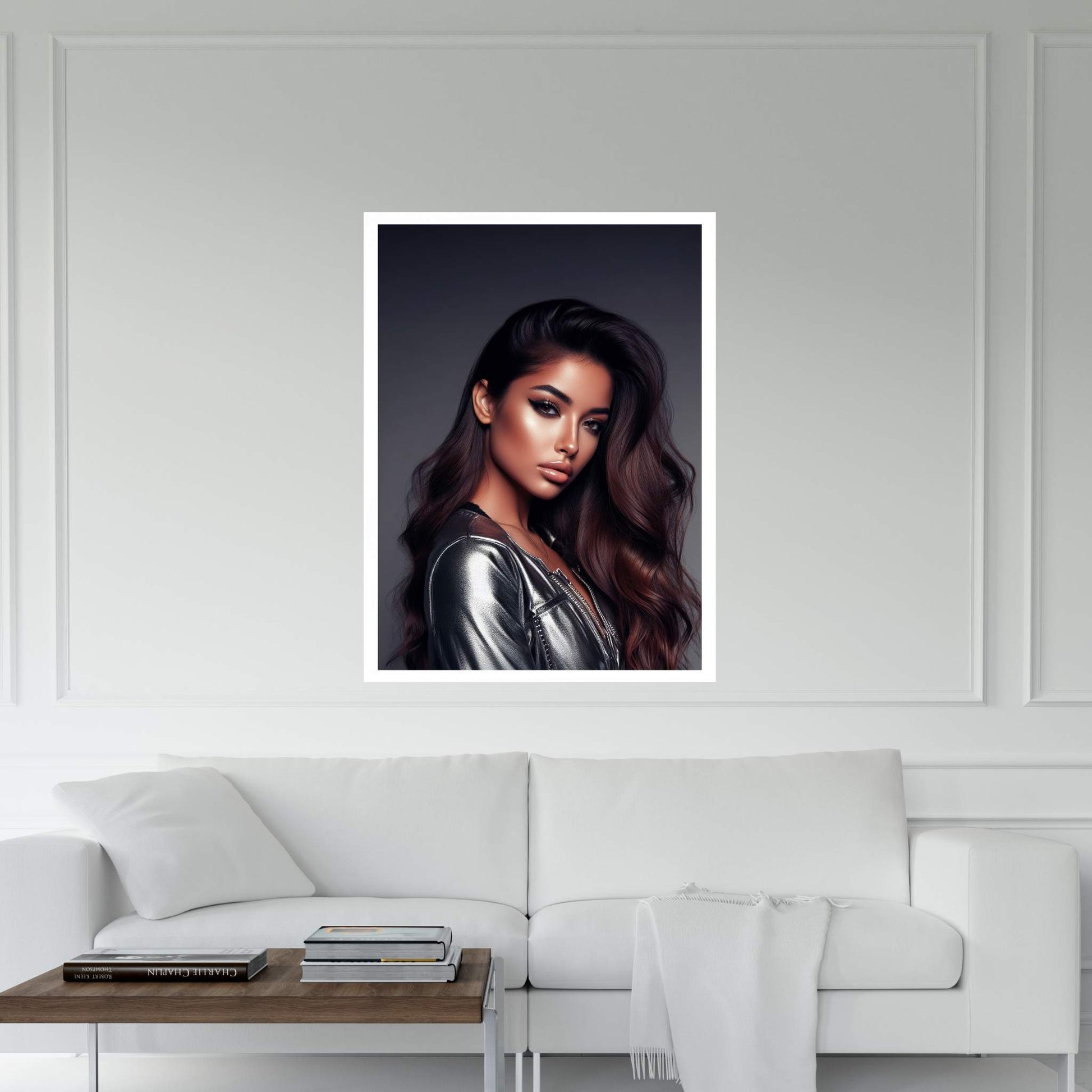 Cool Woman Portrait Canvas Wall Art Print - Y Canvas