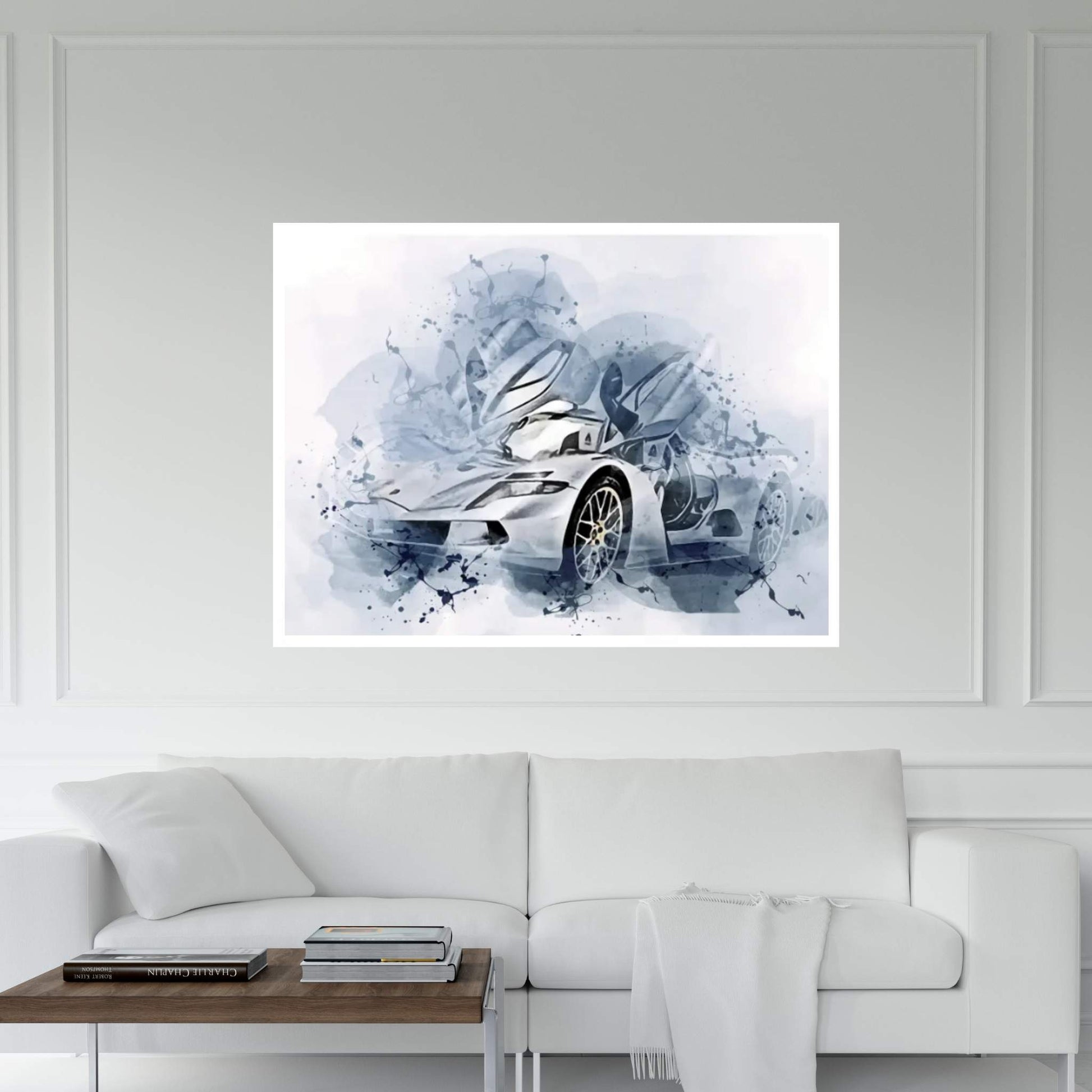 Aspark Owl 2022 Hypercar Exterior Silver Canvas Wall Art - Y Canvas