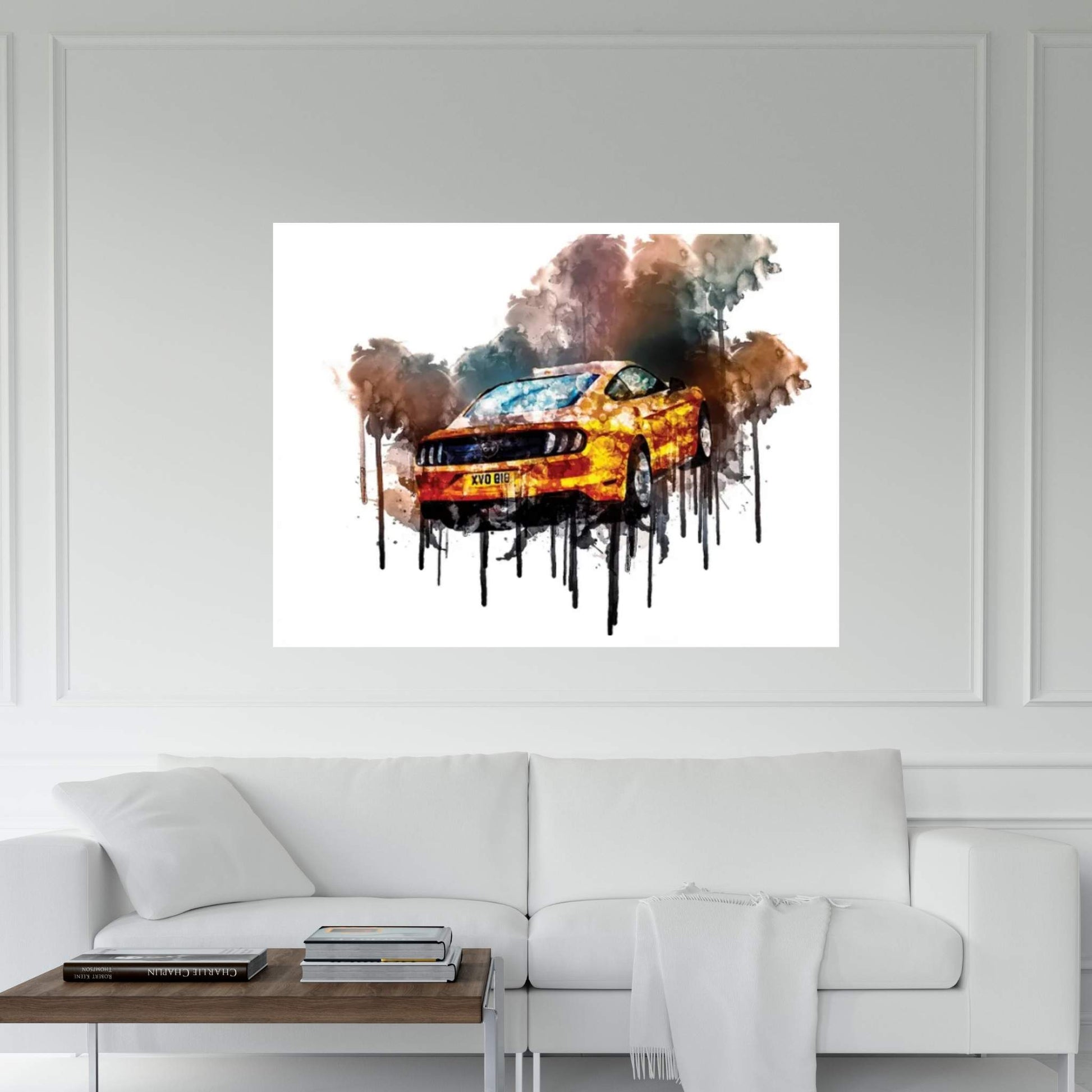 Car 2017 Ford Mustang GT Fastback Canvas Wall Art - Y Canvas