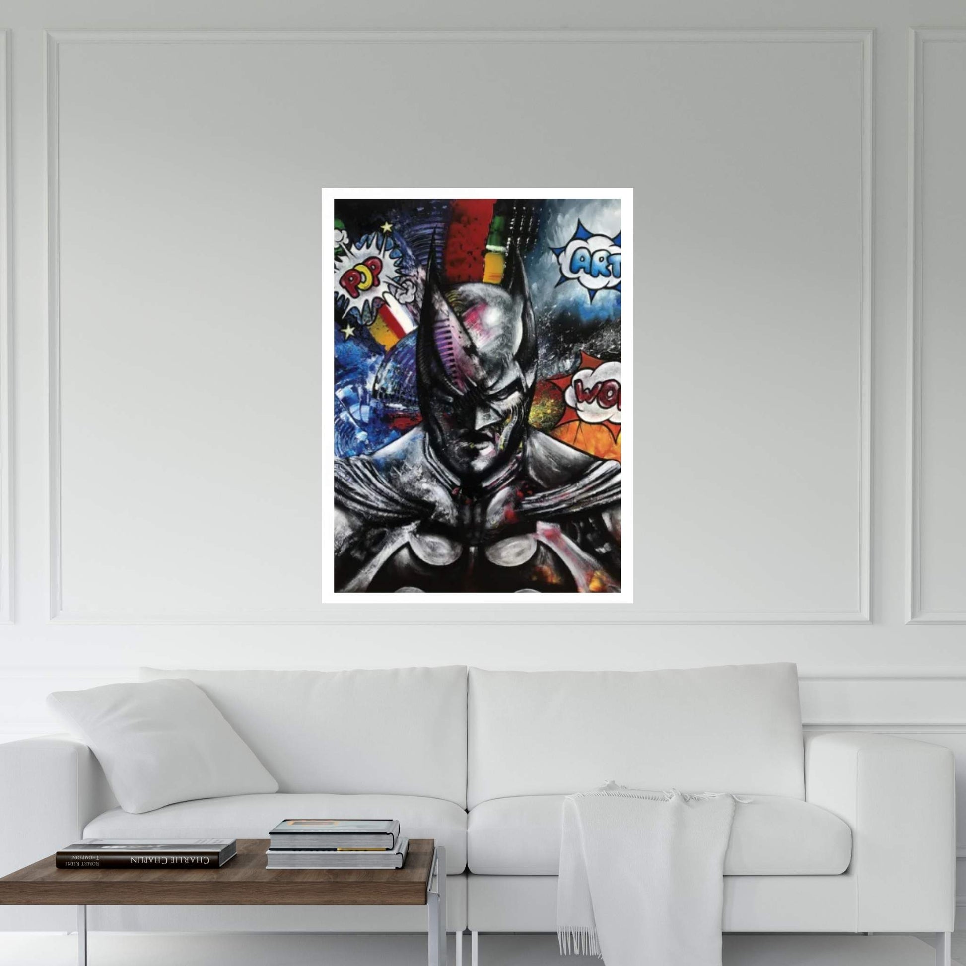 Painted Bat Canvas Wall Art - Y Canvas