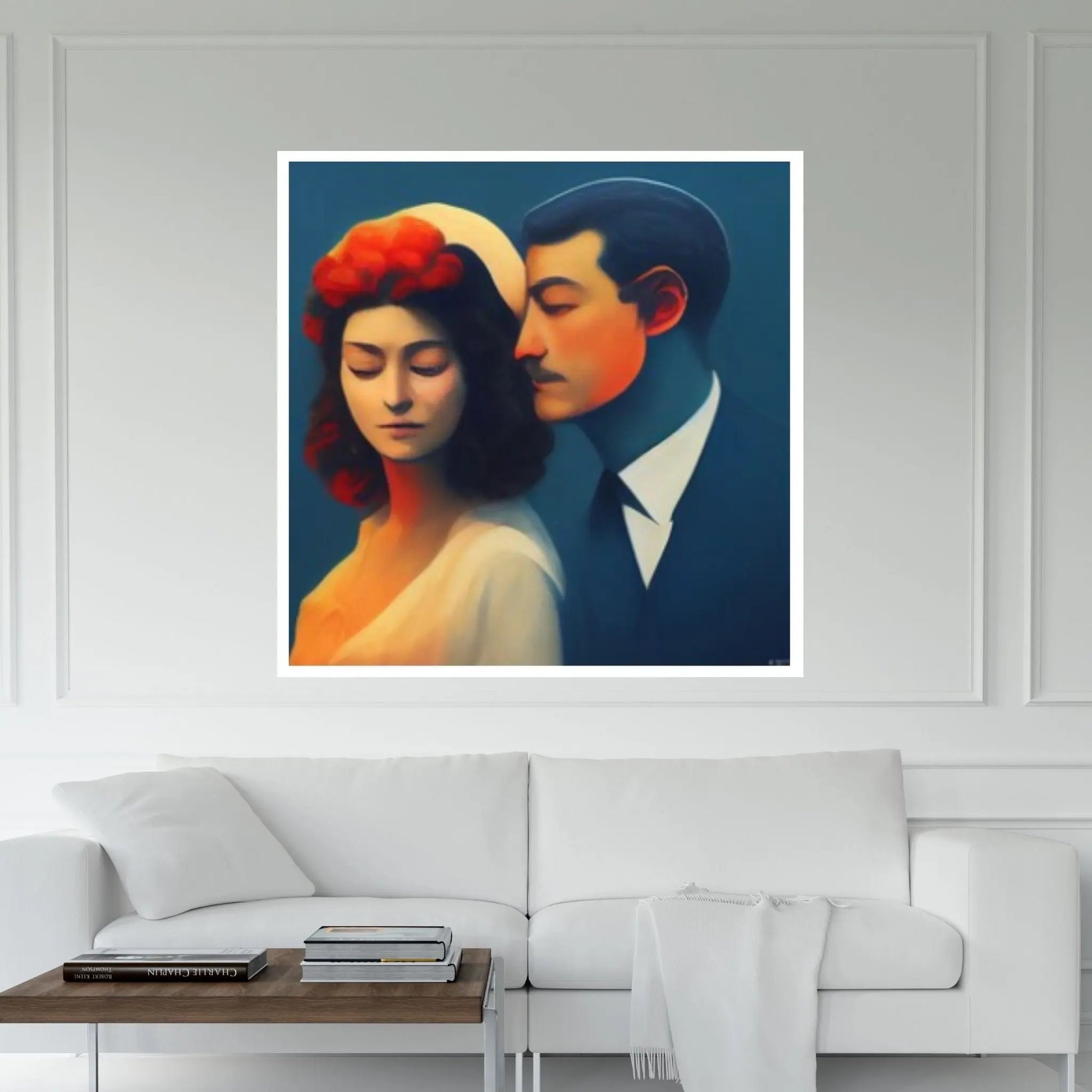 Rene Magritte Canvas Wall Art Poster, The Lovers Canvas, Rene Magritte the lovers Canvas - Y Canvas