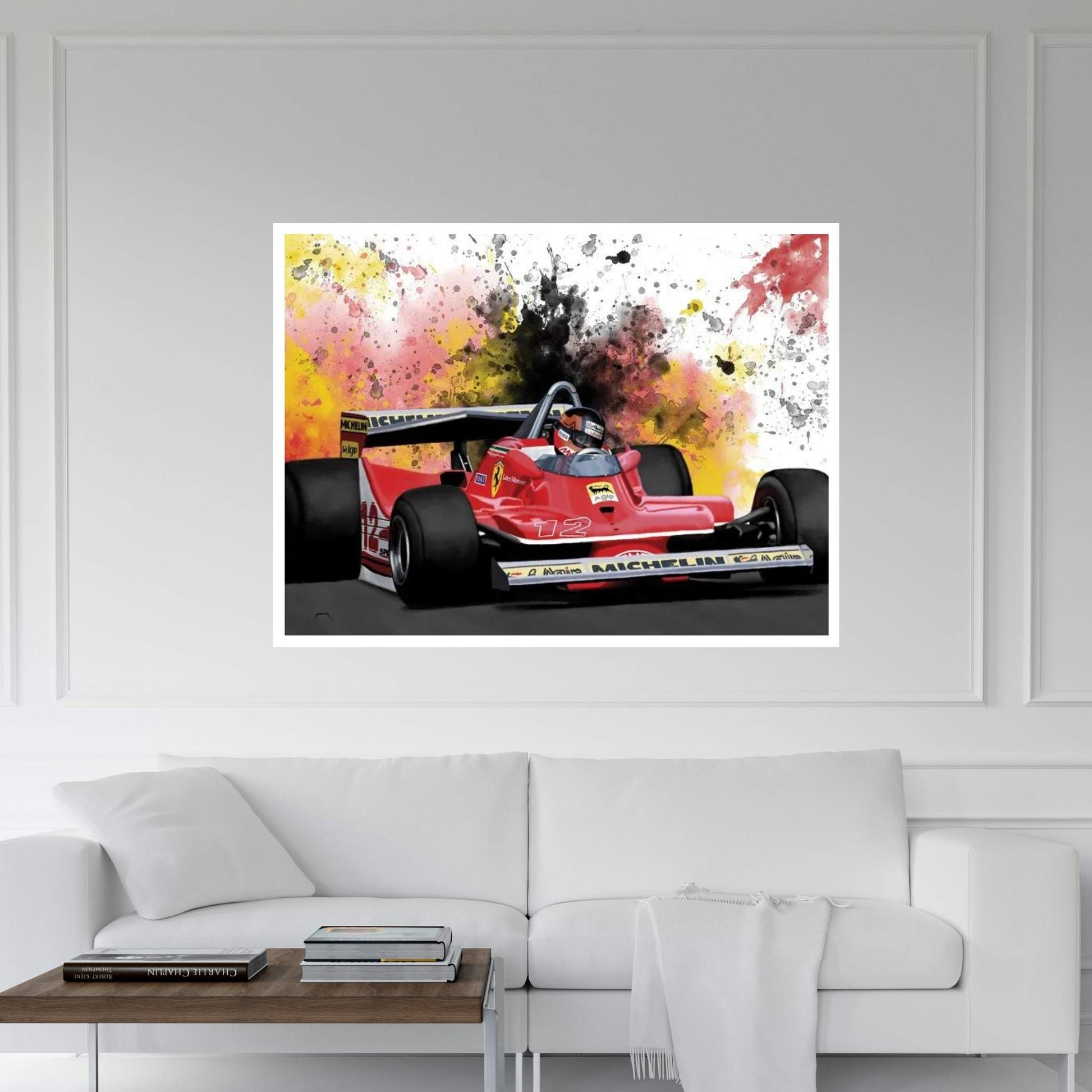 1979 Gilles Villeneuve Racing Car Canvas Wall Art - Y Canvas