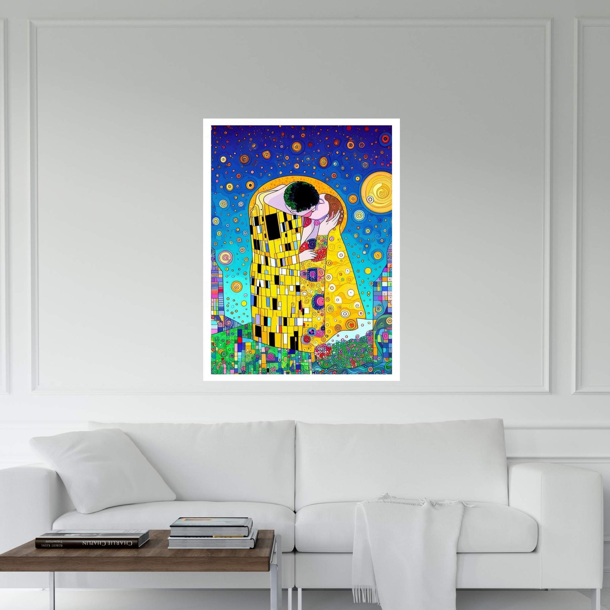 Gustav Klimt's The Kiss: Reproduction Canvas Wall Art Prin - Y Canvas