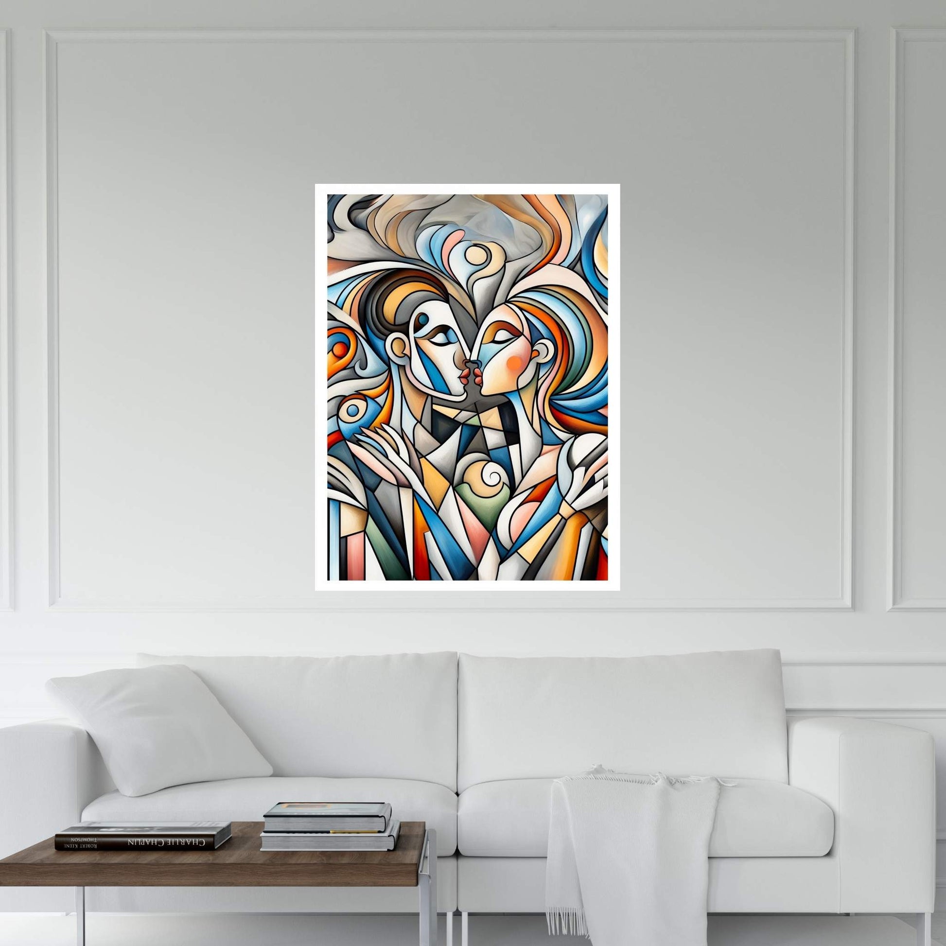 Love Couple Picasso Style Canvas Wall Art - Y Canvas