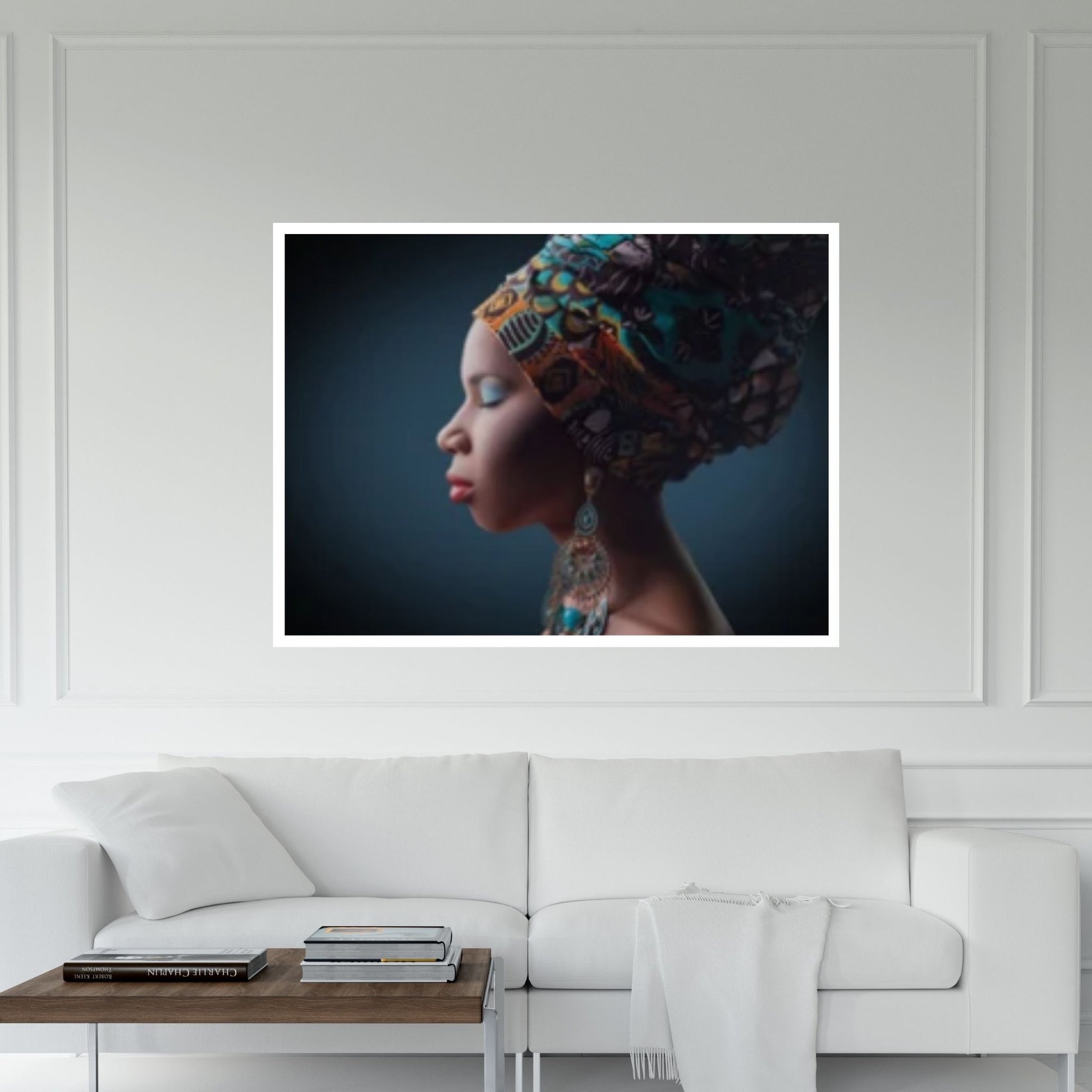 African Art Wall Decor, African Woman Makeup Wall Art, Abstract Canvas Art - Y Canvas