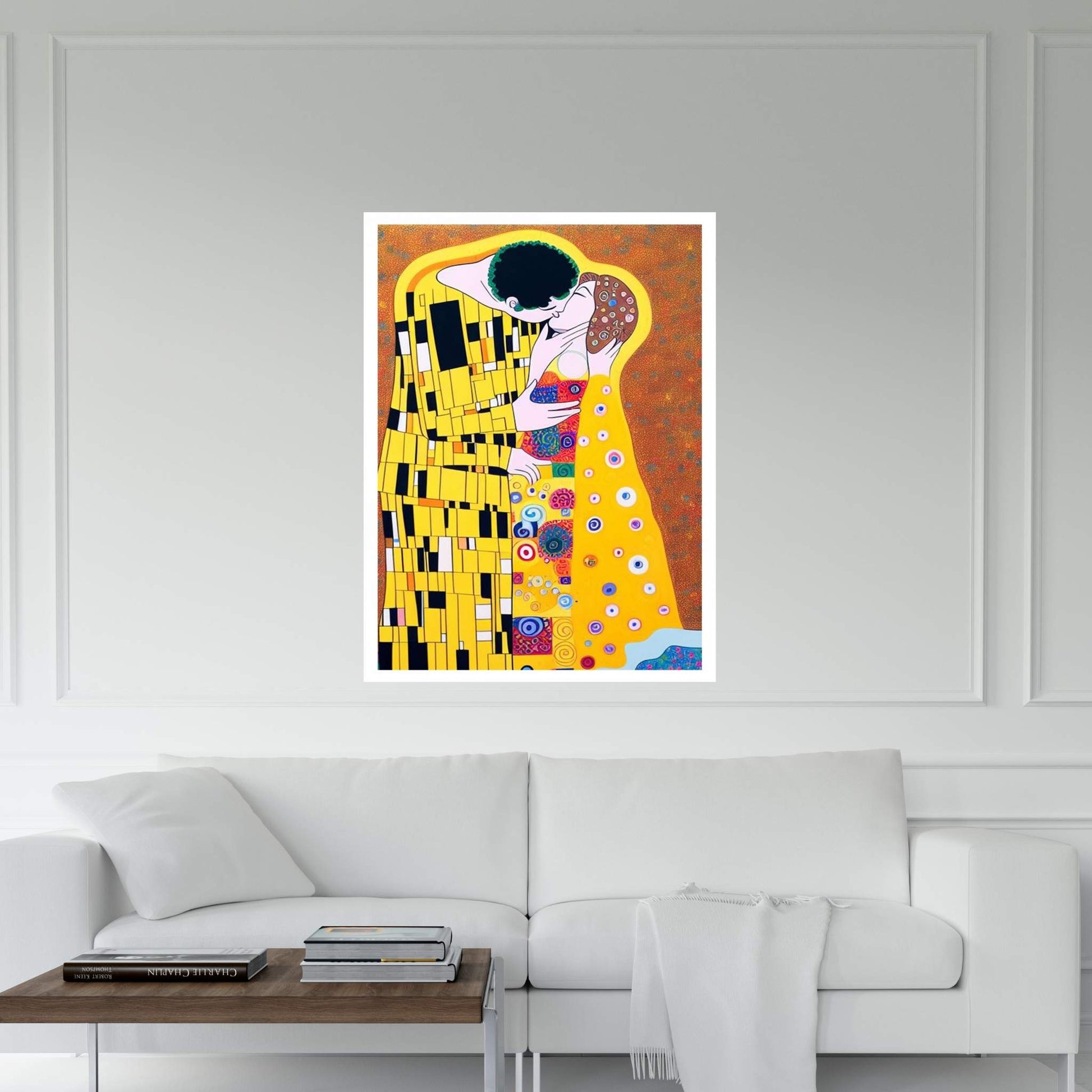 Gustav Klimt's The Kiss: Canvas Wall Art Reproduction Home Decor - Y Canvas