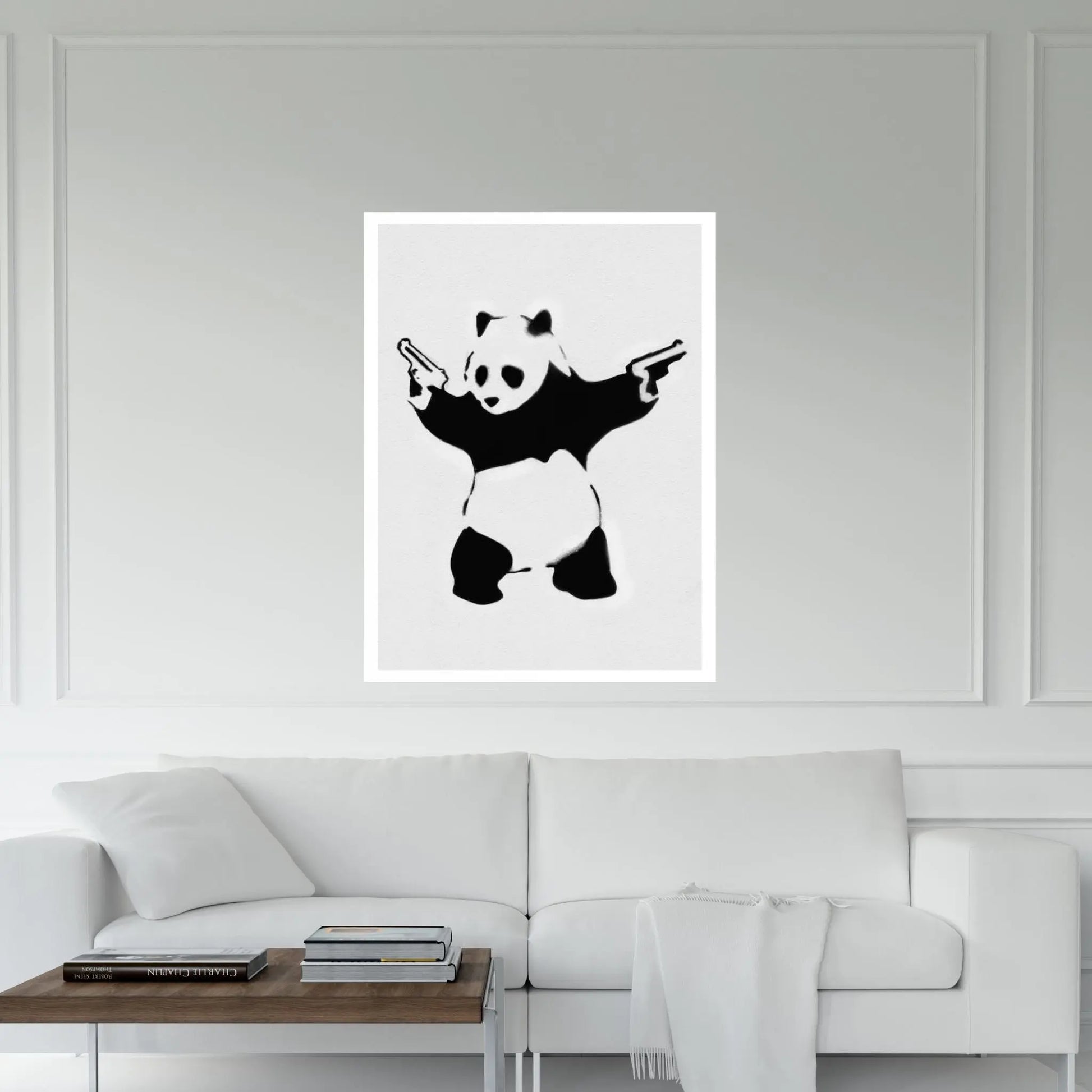 Panda With Guns Canvas Wall Art - Y Canvas