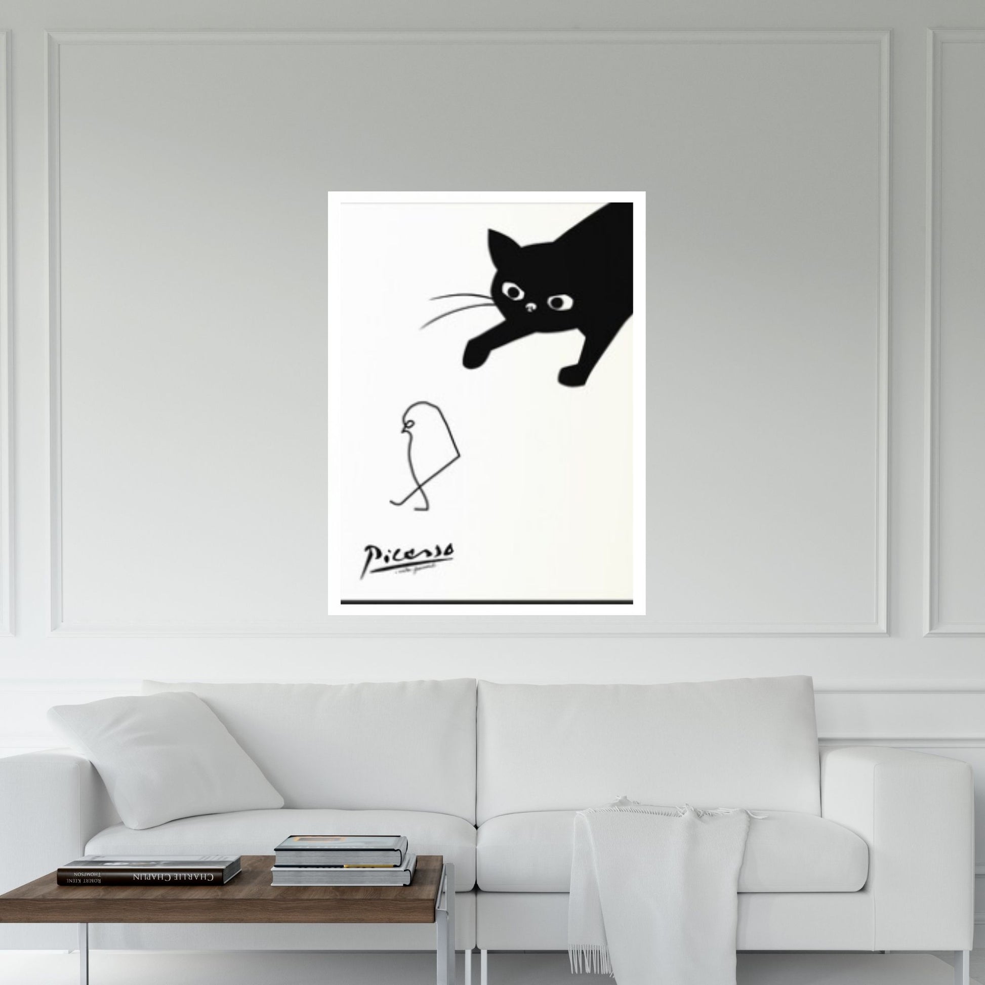 Picasso Cat Canvas Wall Art Print,Gallery Print, Picasso Poster, Art poster, Exhibition Poster, Picasso Exhibition Canvas Print - Y Canvas