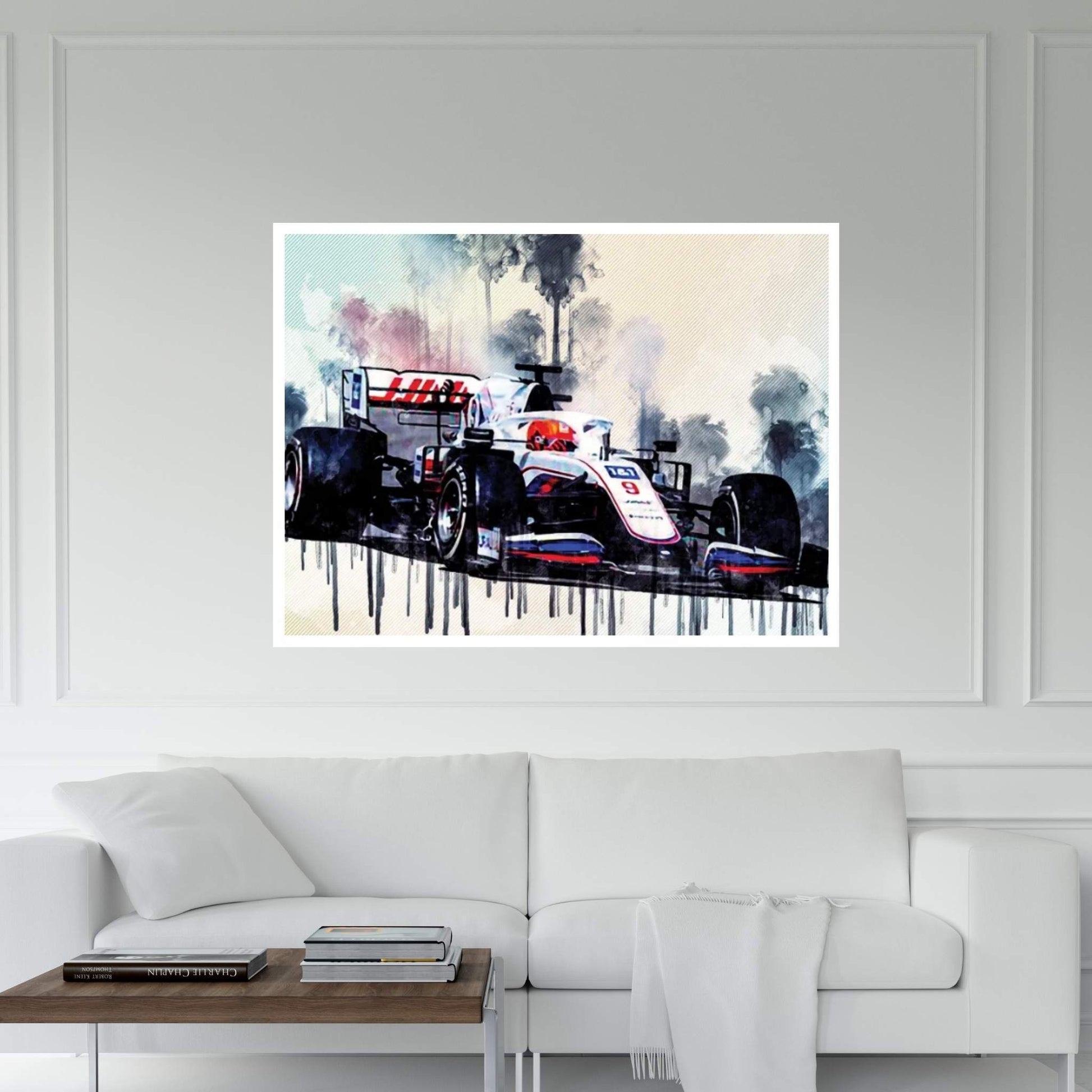 Nikita Mazepin 2021 Haas Vf-21 Haas F1 Team Russian Racing Drivers Formula 1 Canvas Wall Art - Y Canvas