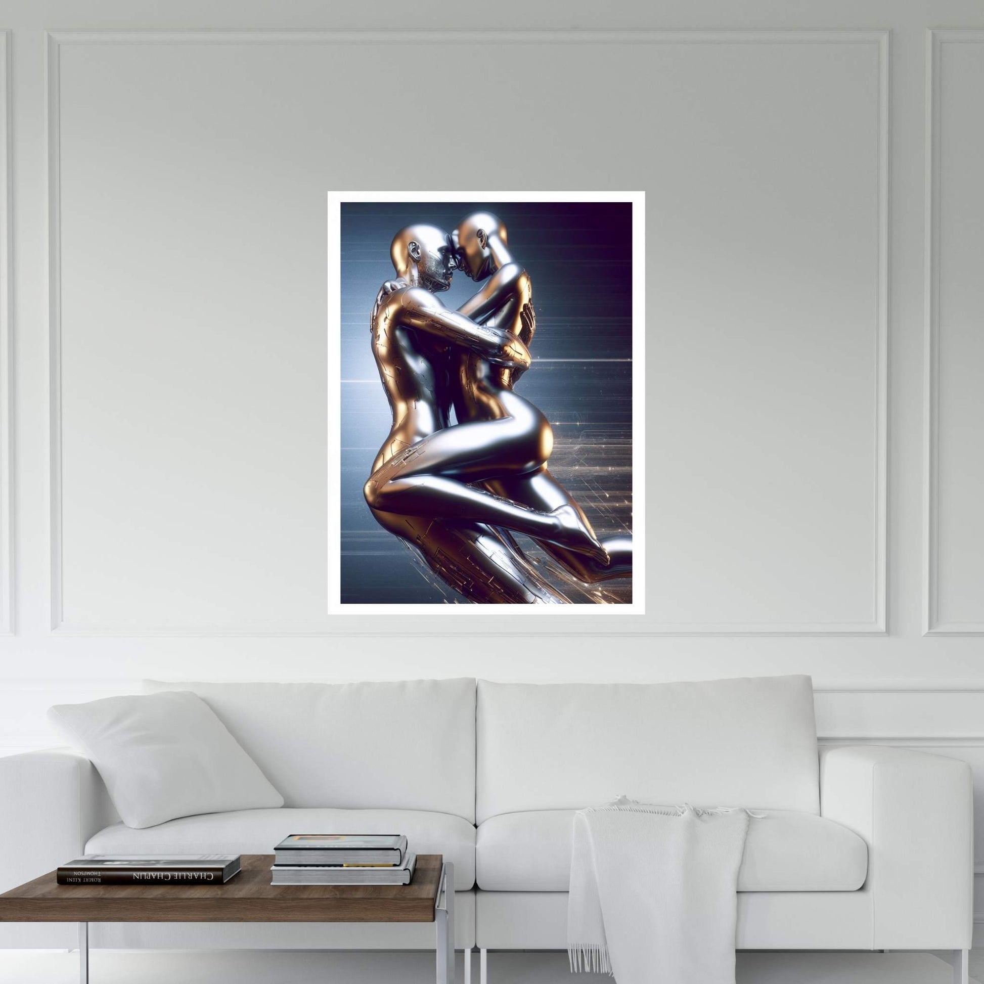 Metalic Love Couple Canvas Wall Art - Y Canvas