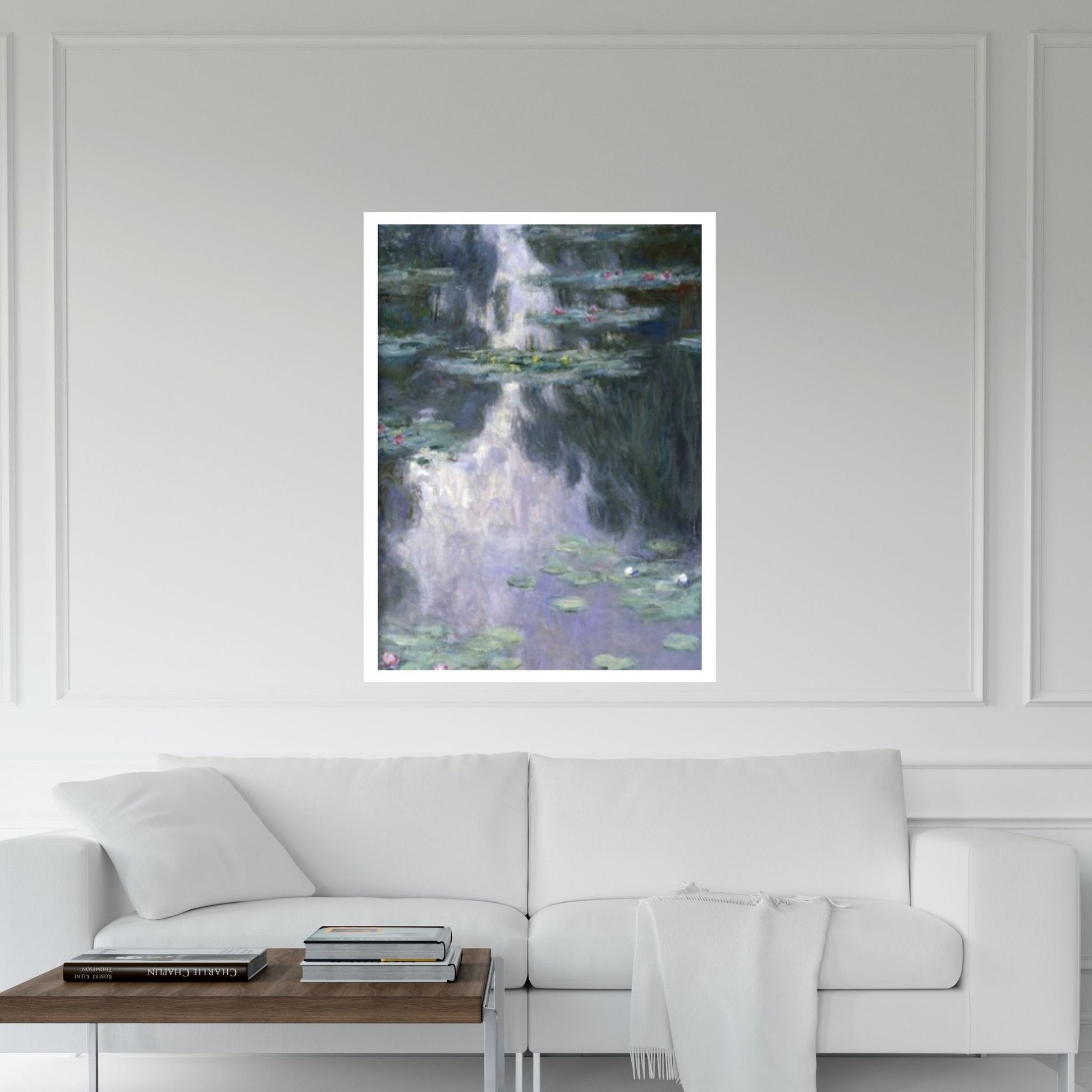 Claude Monet Exhibition Prints, Claude Monet Floral Print, Landscape wall arti Water lilies Claude Monet - Y Canvas