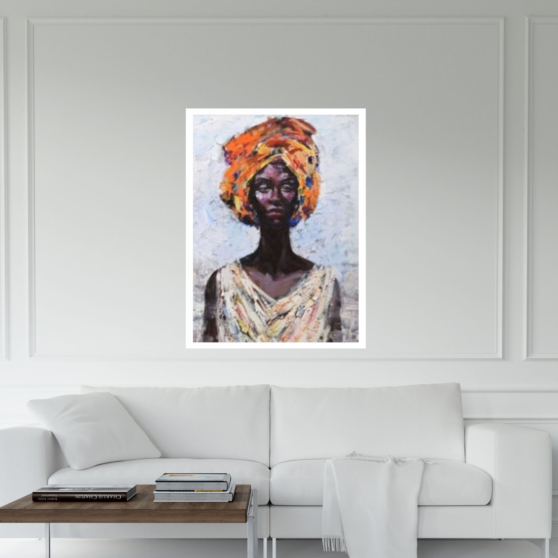 Black Woman Portrait, Afro Art, Colorful Wall Art, African Woman Makeup Wall Art - Y Canvas