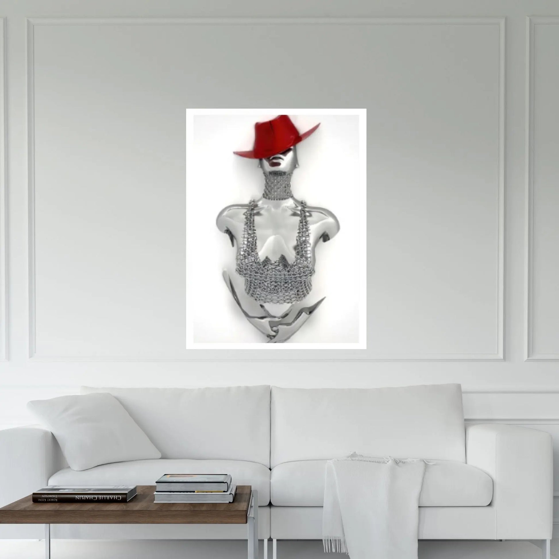 Croupier Woman Canvas Painting / Woman With Red Hat 3D Effect Painting / Love Couples Wall Decor - Y Canvas